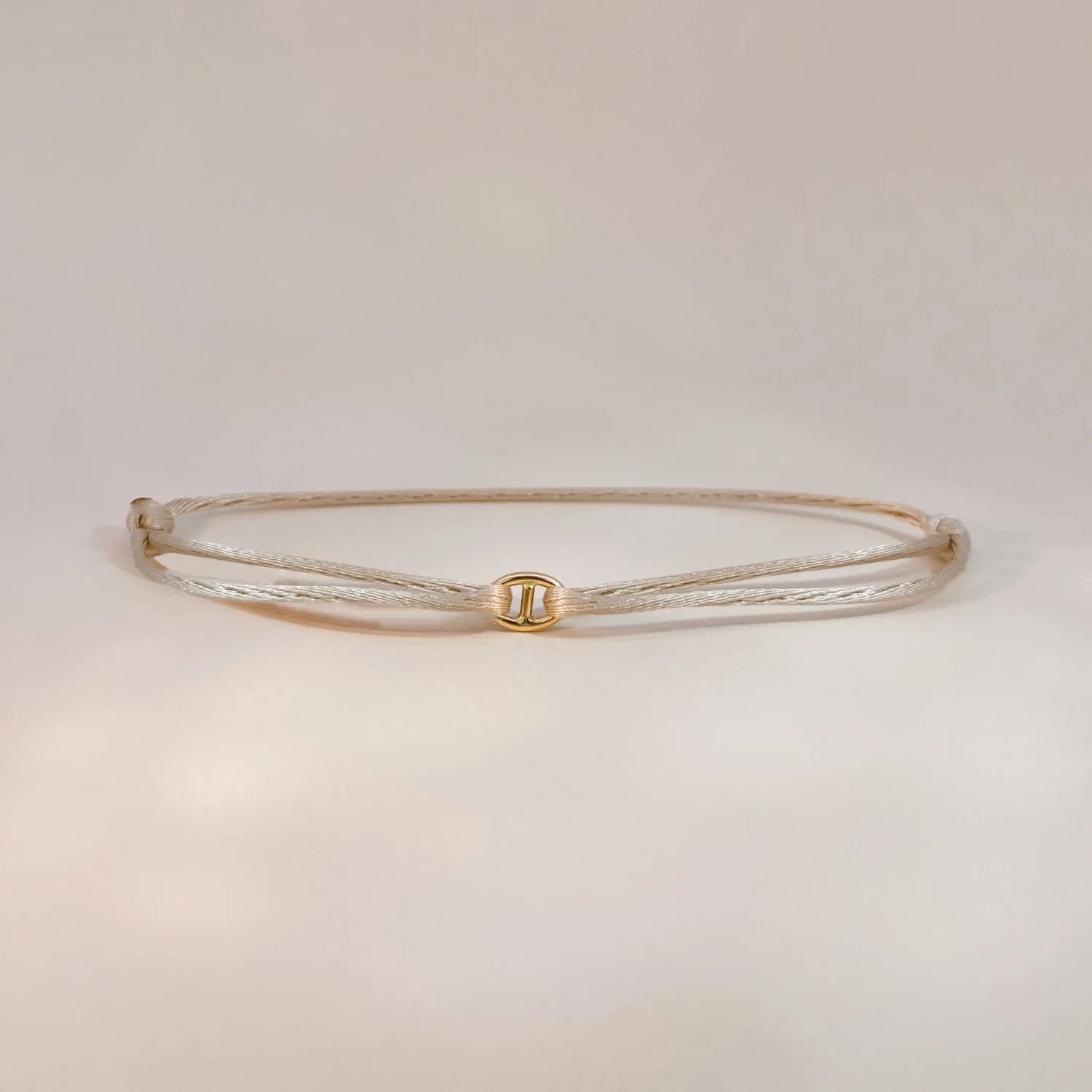 Anchor Link Satin Bracelet