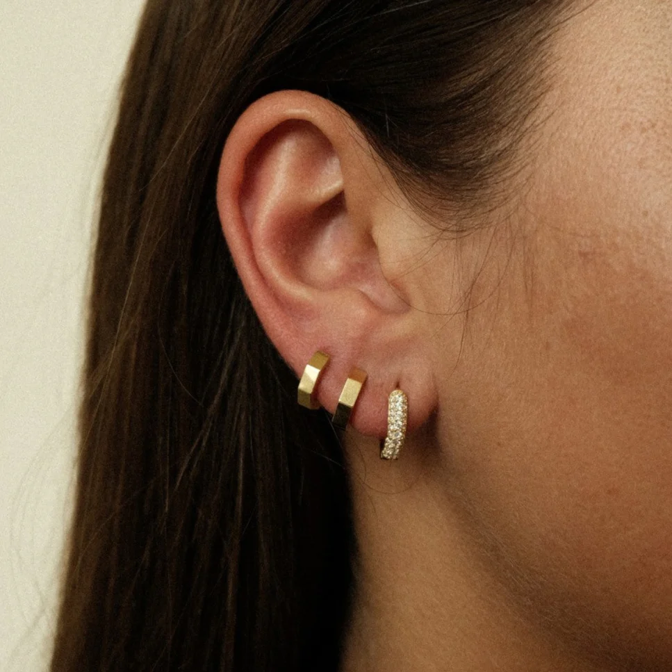 Angular Huggie Earrings - Image 6