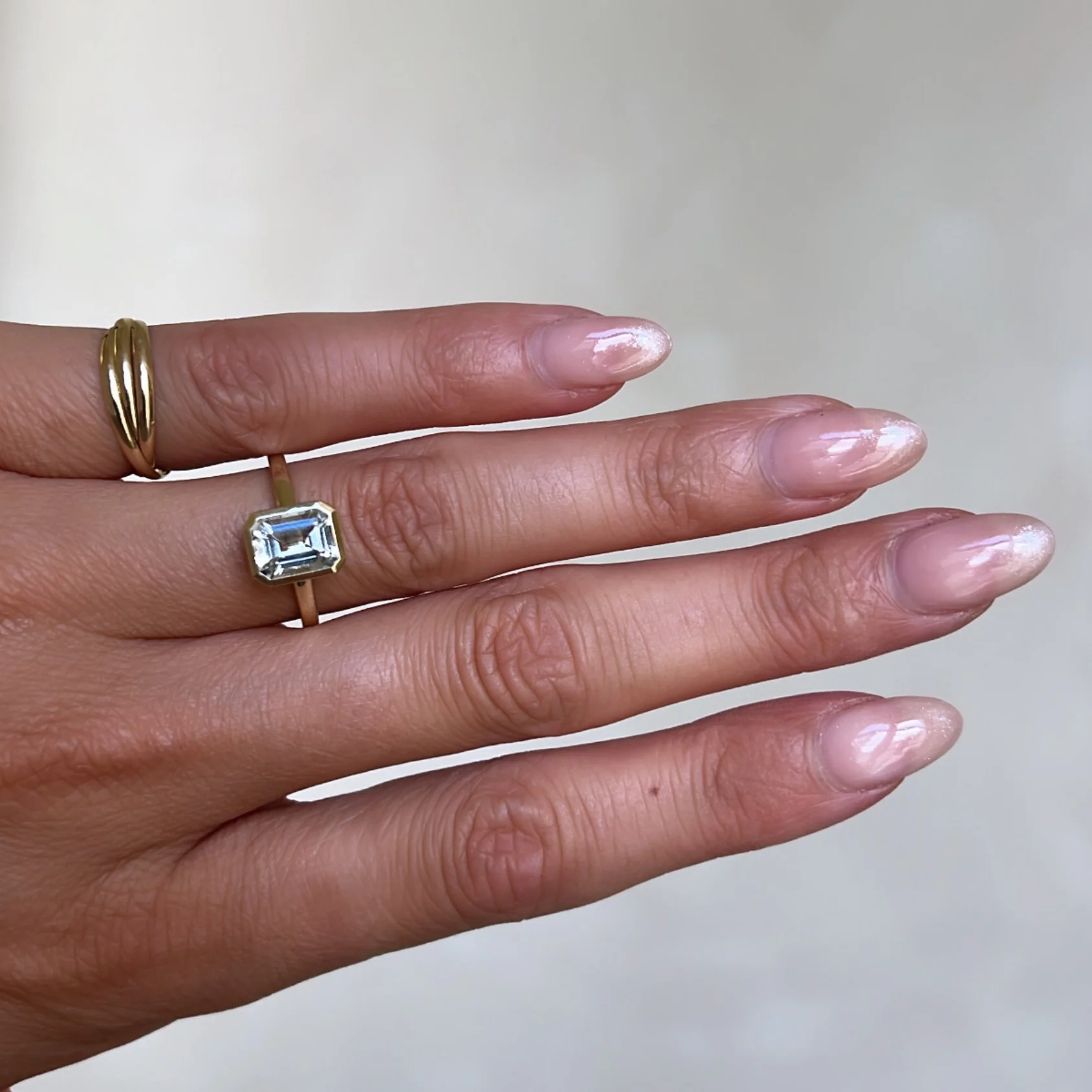 Aquamarine Bezel Ring - Image 2