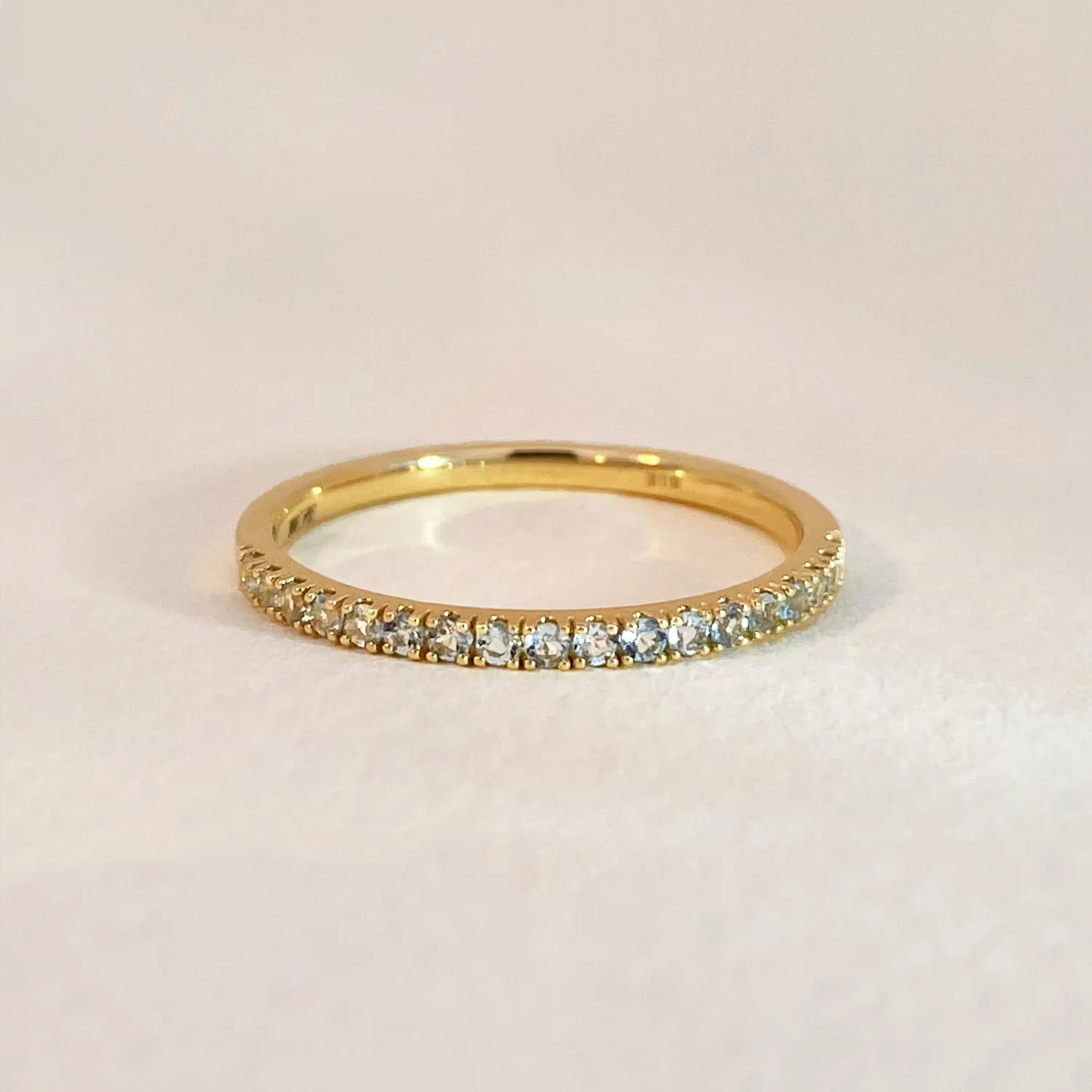 Aquamarine Row Ring