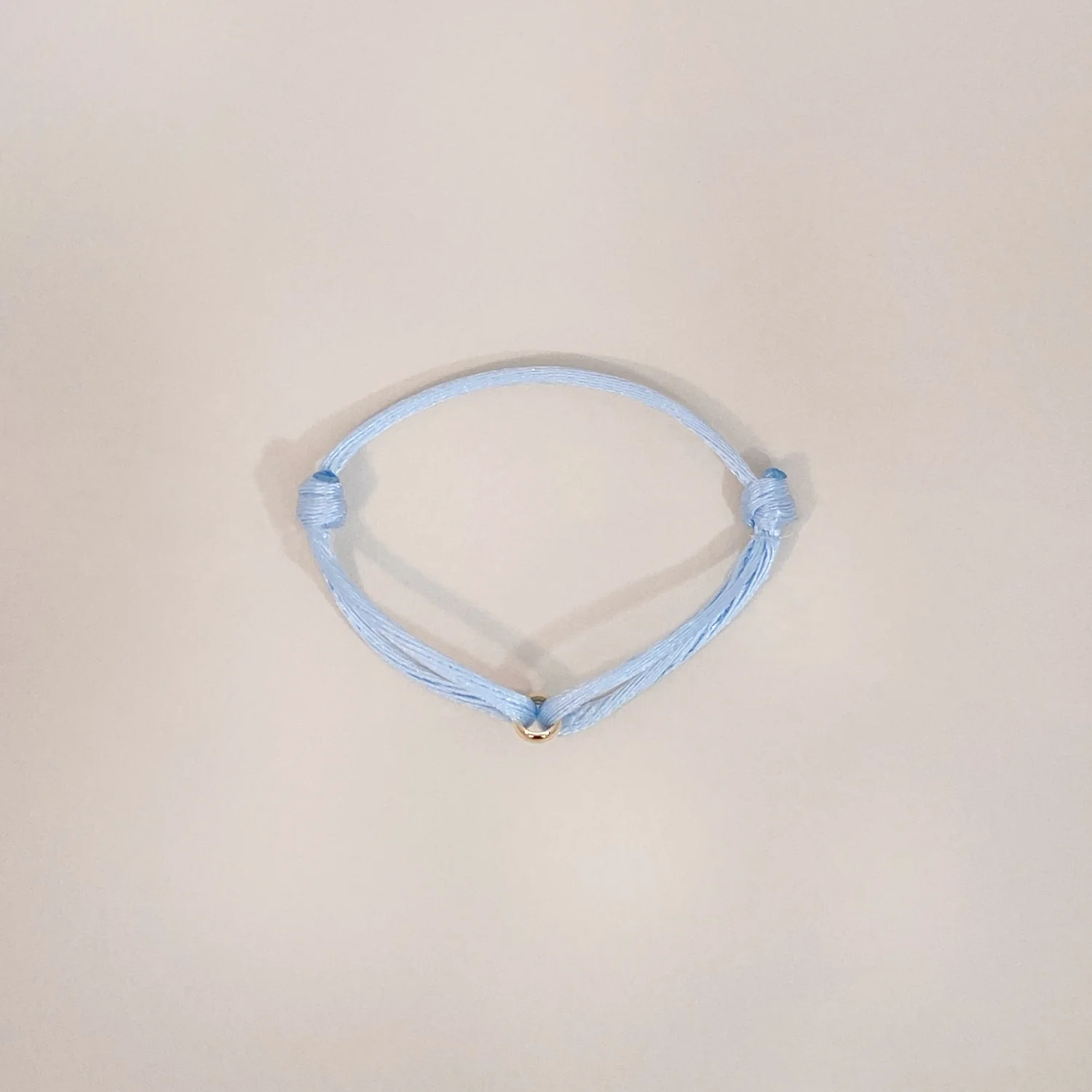 Baby Gold Bead Satin Bracelet - Image 2
