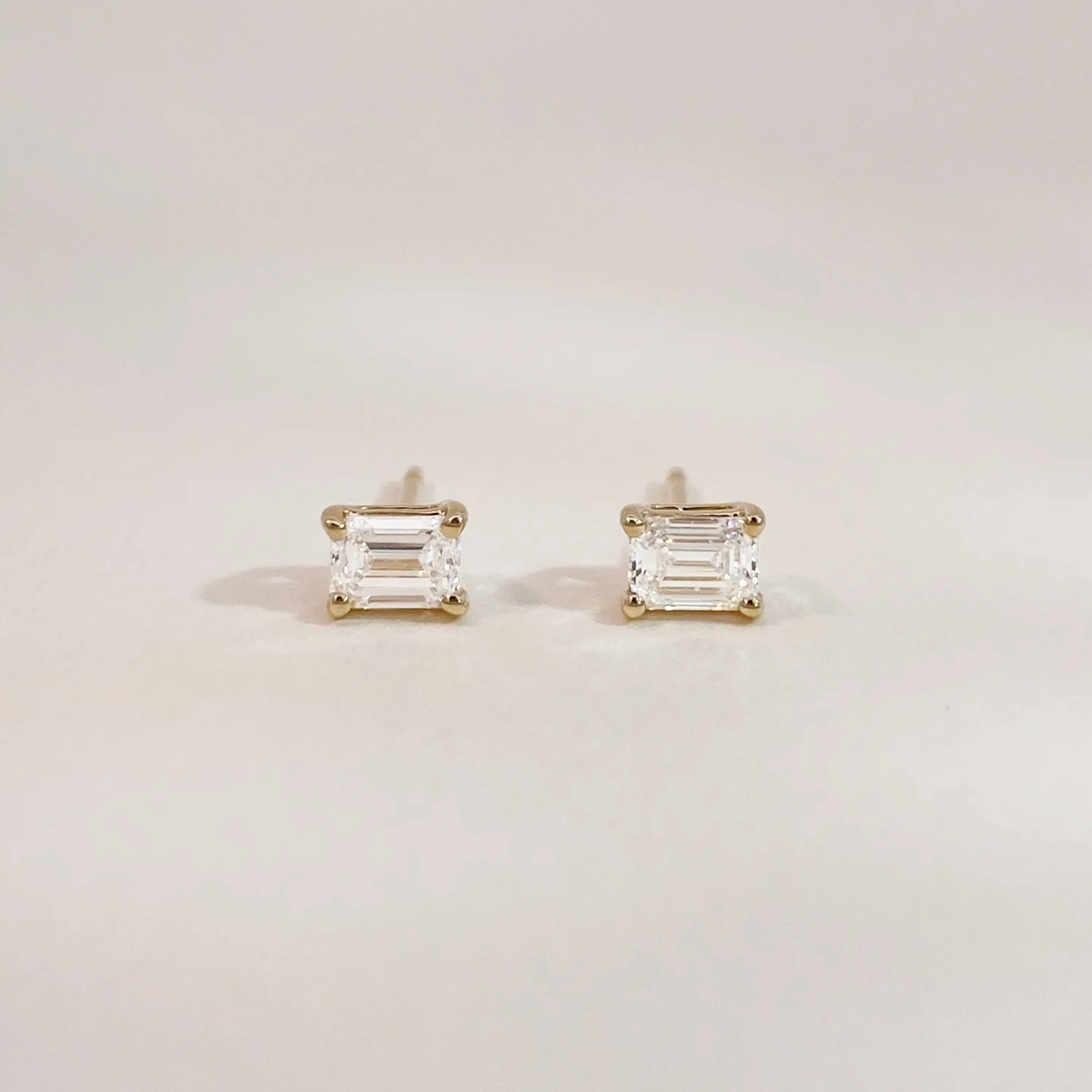 Baguette Diamond Studs
