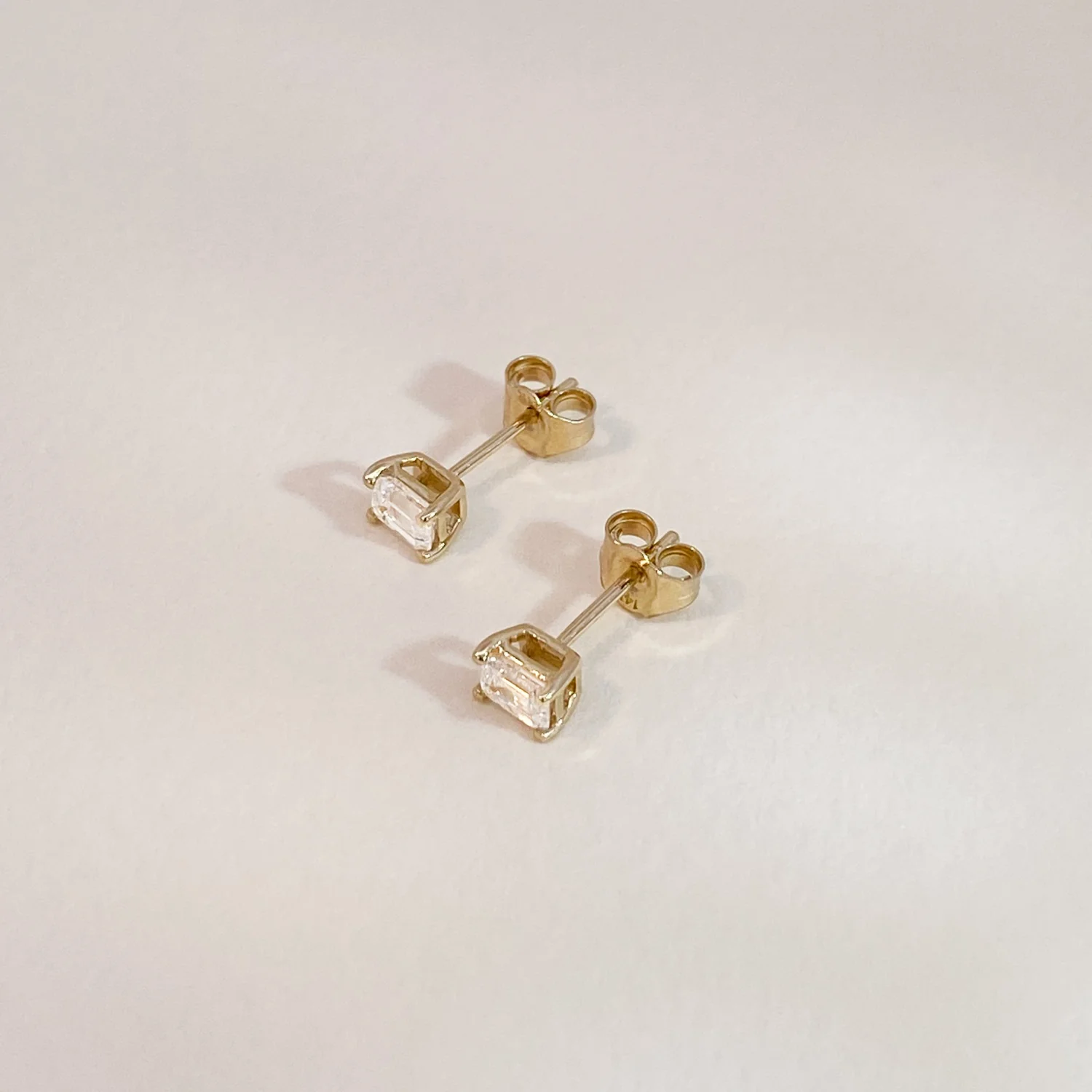 Baguette Diamond Studs - Image 3