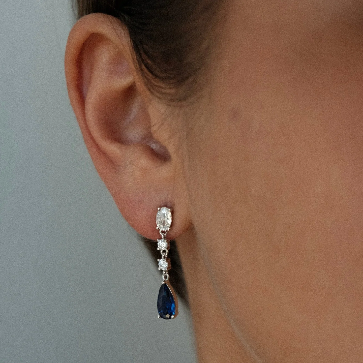 Blue Drop Earrings - Image 2