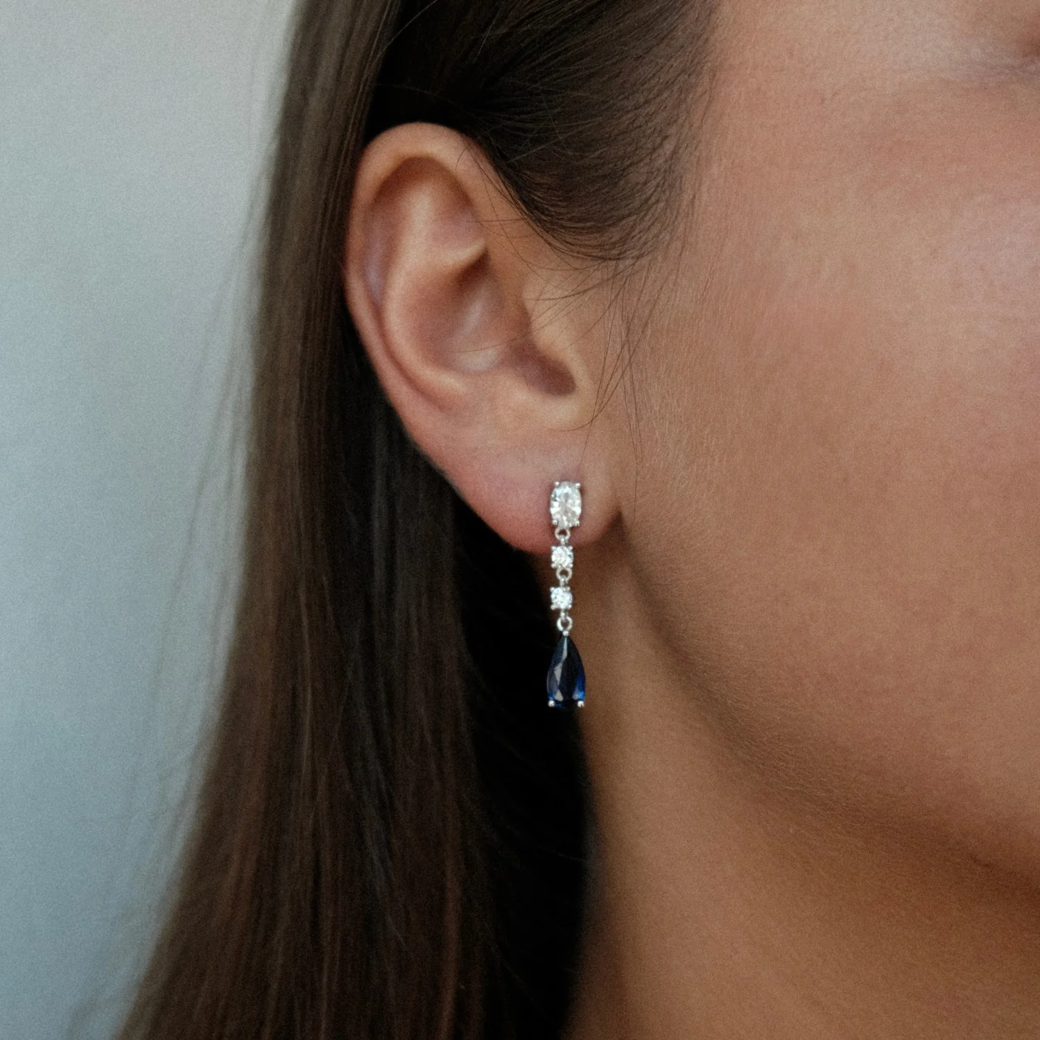 Blue Drop Earrings - Image 3