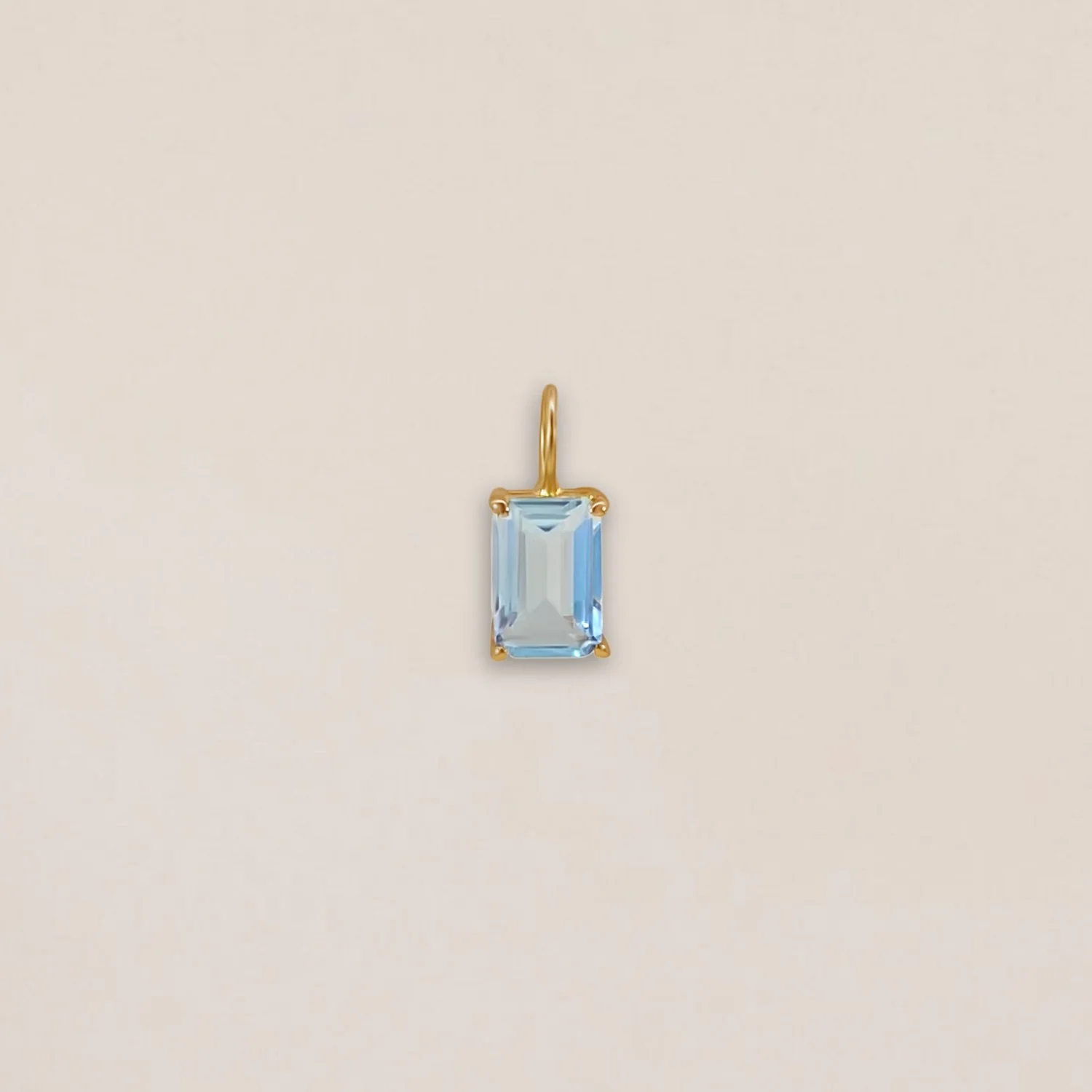 Blue Topaz Baguette Pendant