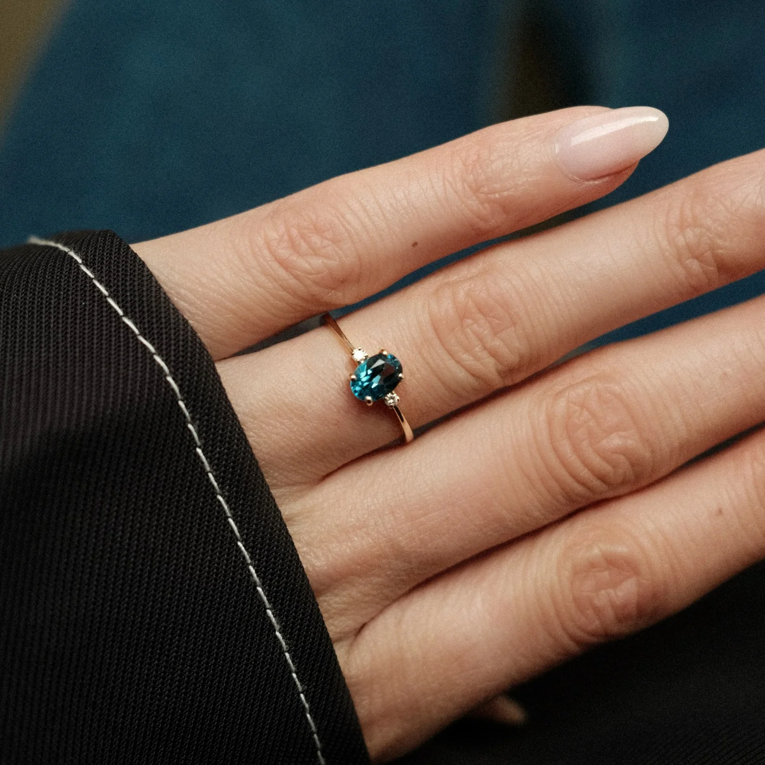 Topaz & Diamonds Trio Ring - Image 4
