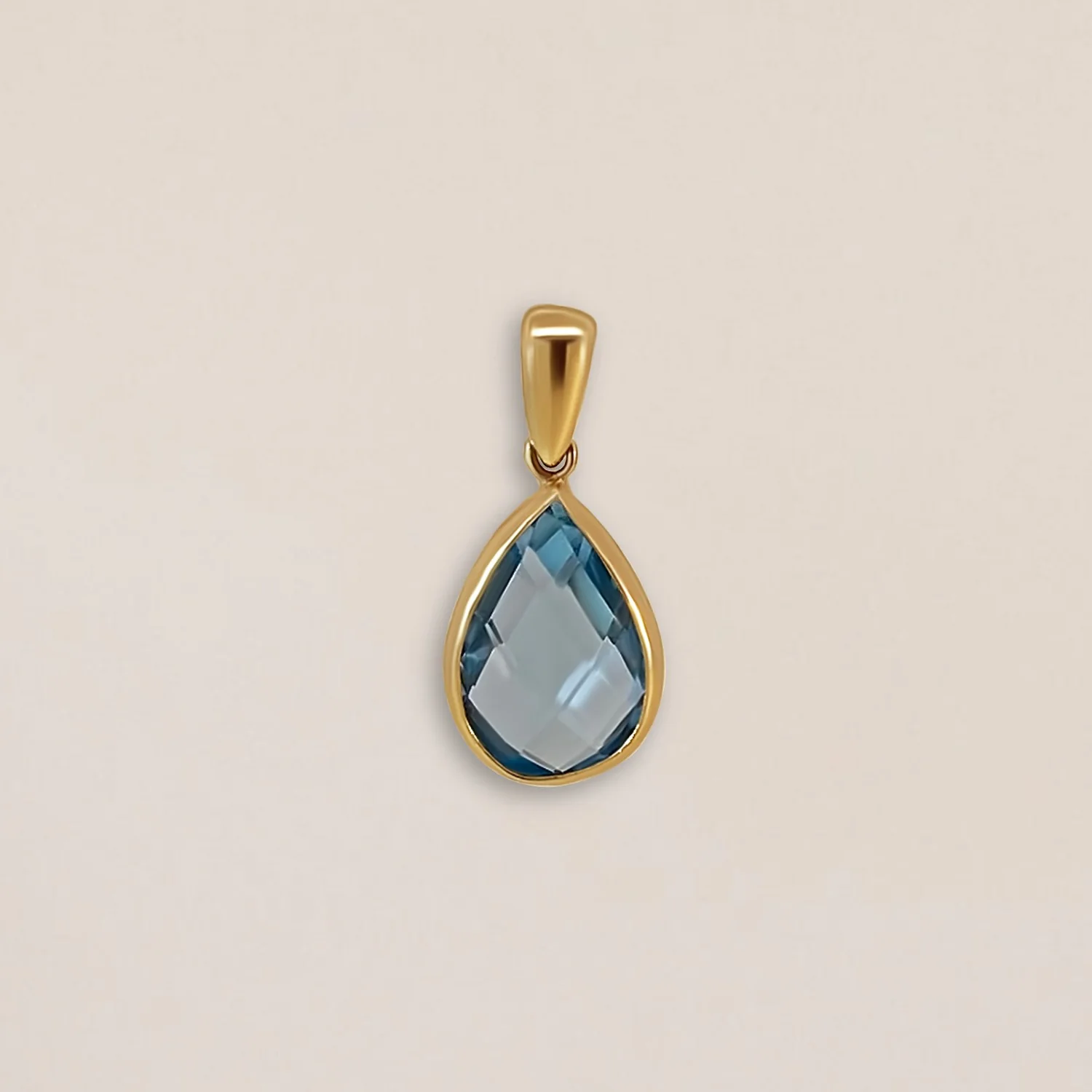 Blue Topaz Drop Pendant