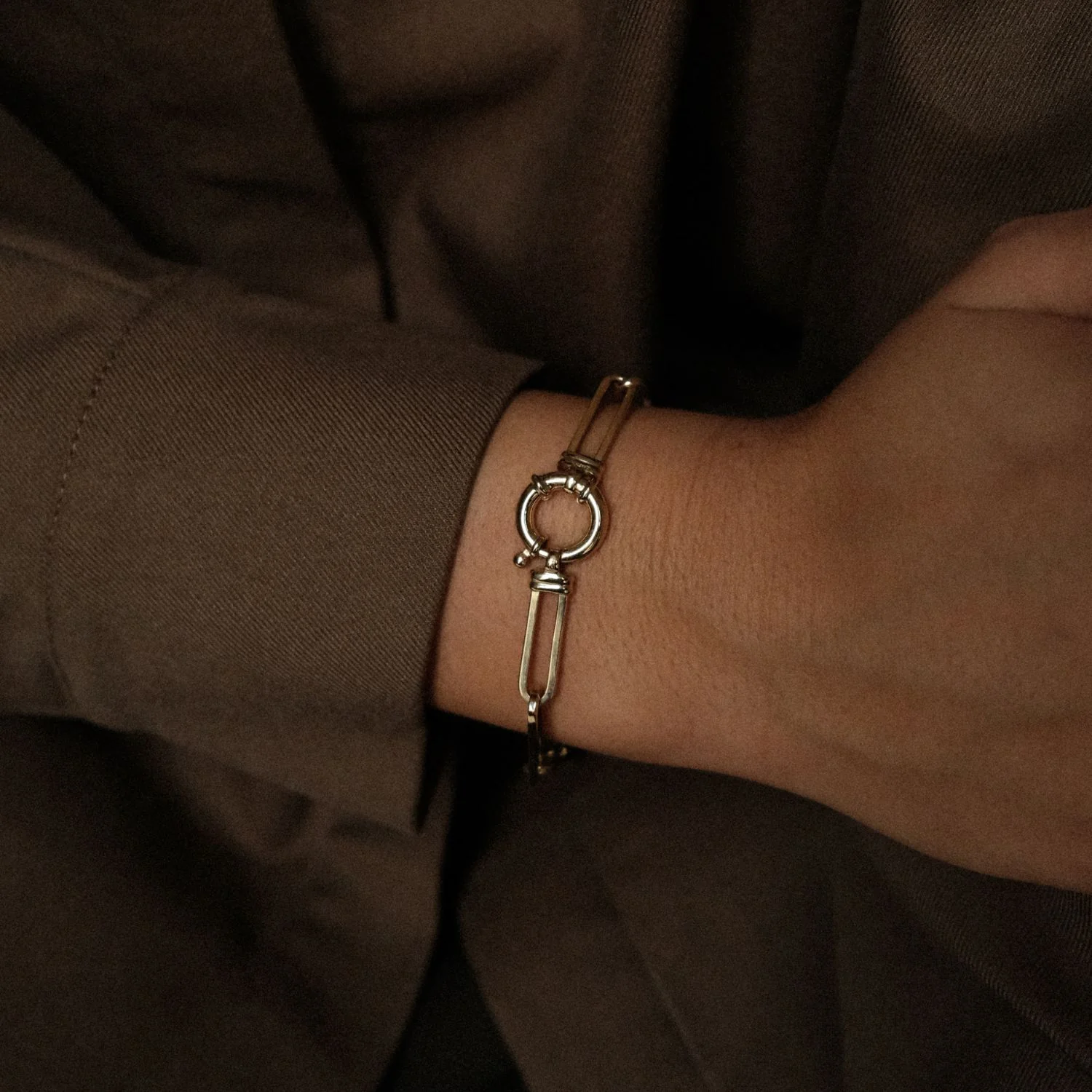 Bold Link Bracelet with Springlock - Image 2