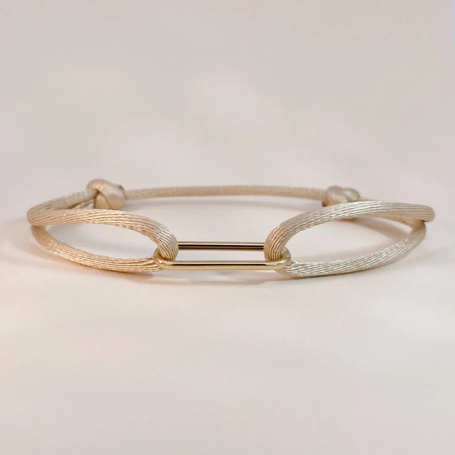 Bold Link Satin Bracelet