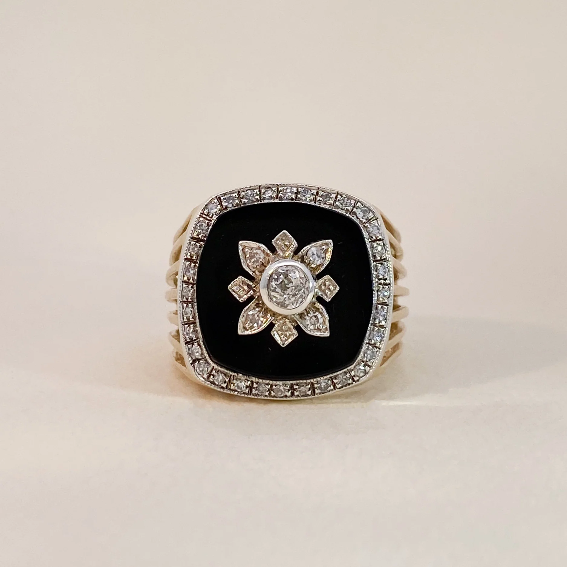 Bold Onyx Flower Signet - Image 5