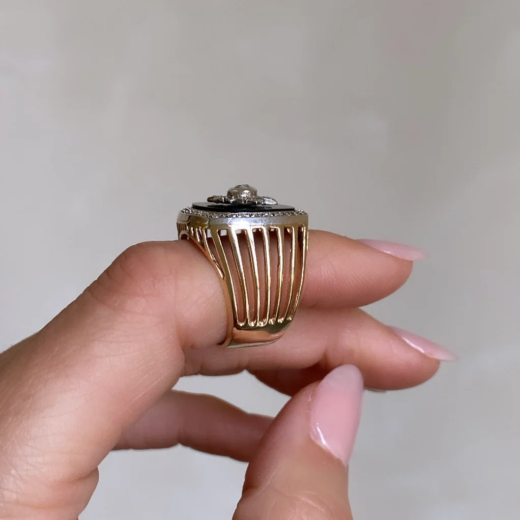 Bold Onyx Flower Signet - Image 6