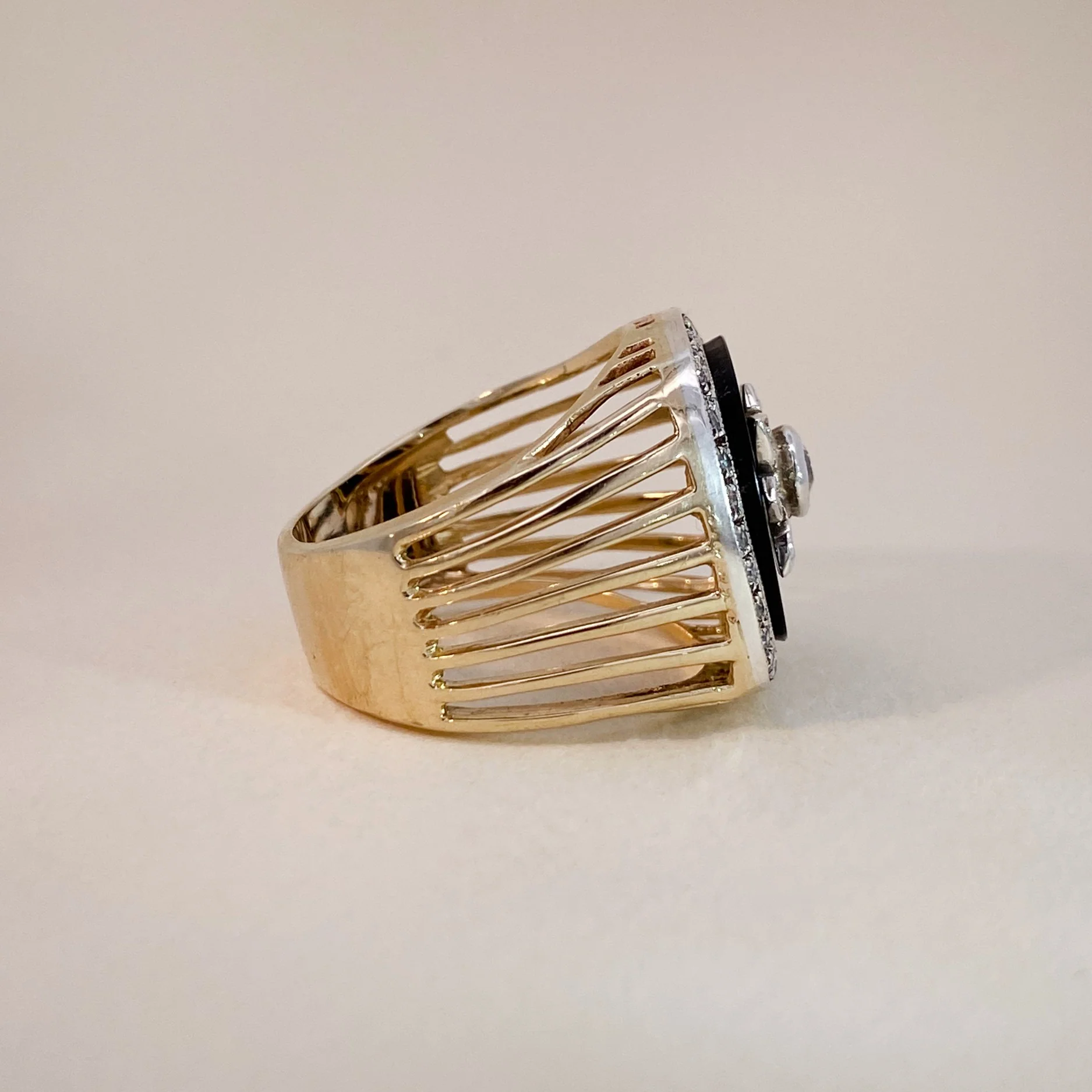 Bold Onyx Flower Signet - Image 7