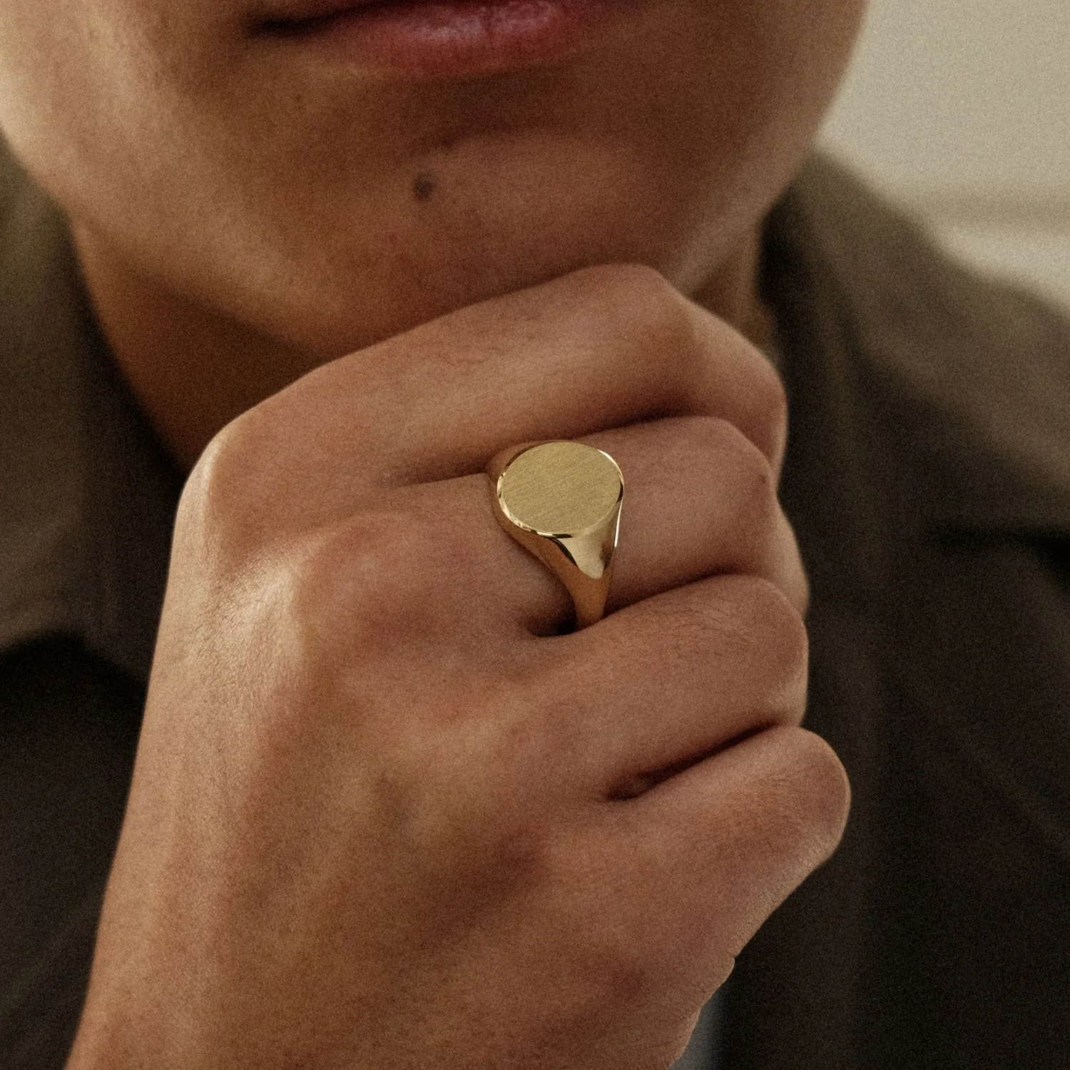 Bold Oval Signet Ring - Image 2