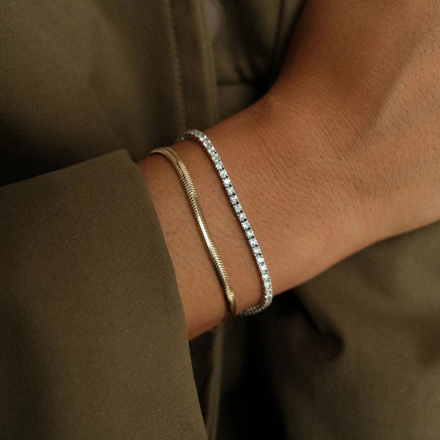 Bold Tennis Bracelet White Gold - Image 5