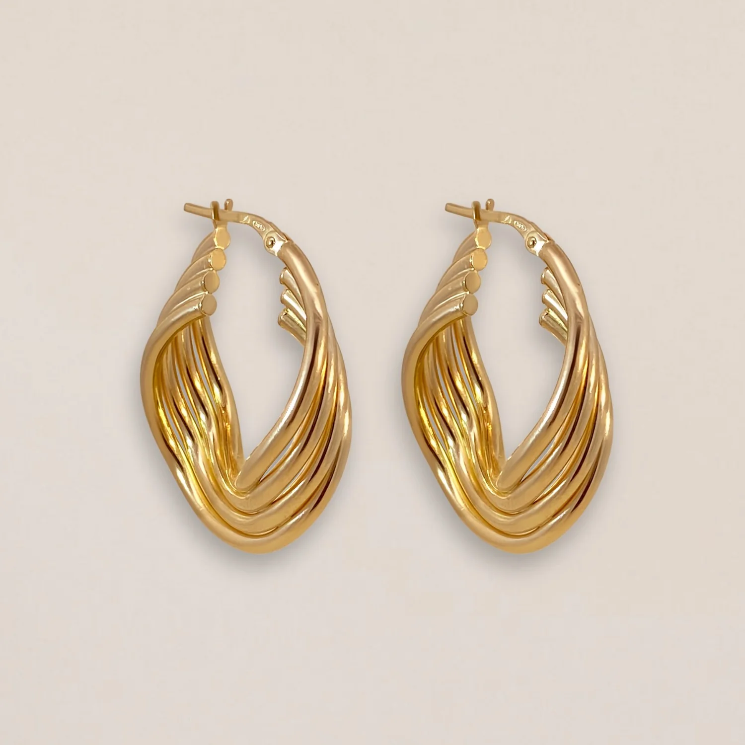 Bold Unique Twist Hoops