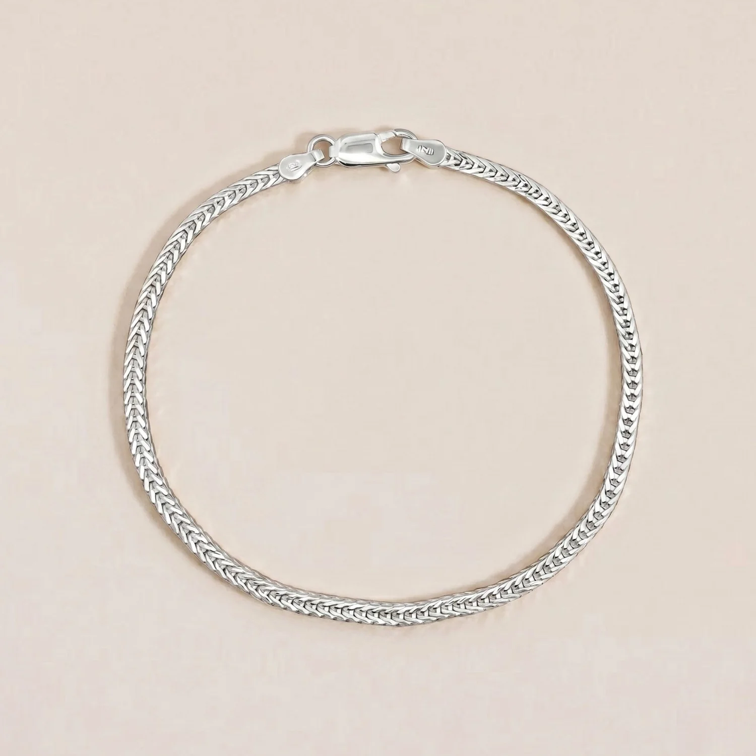 Boxy Foxtail Bracelet Silver