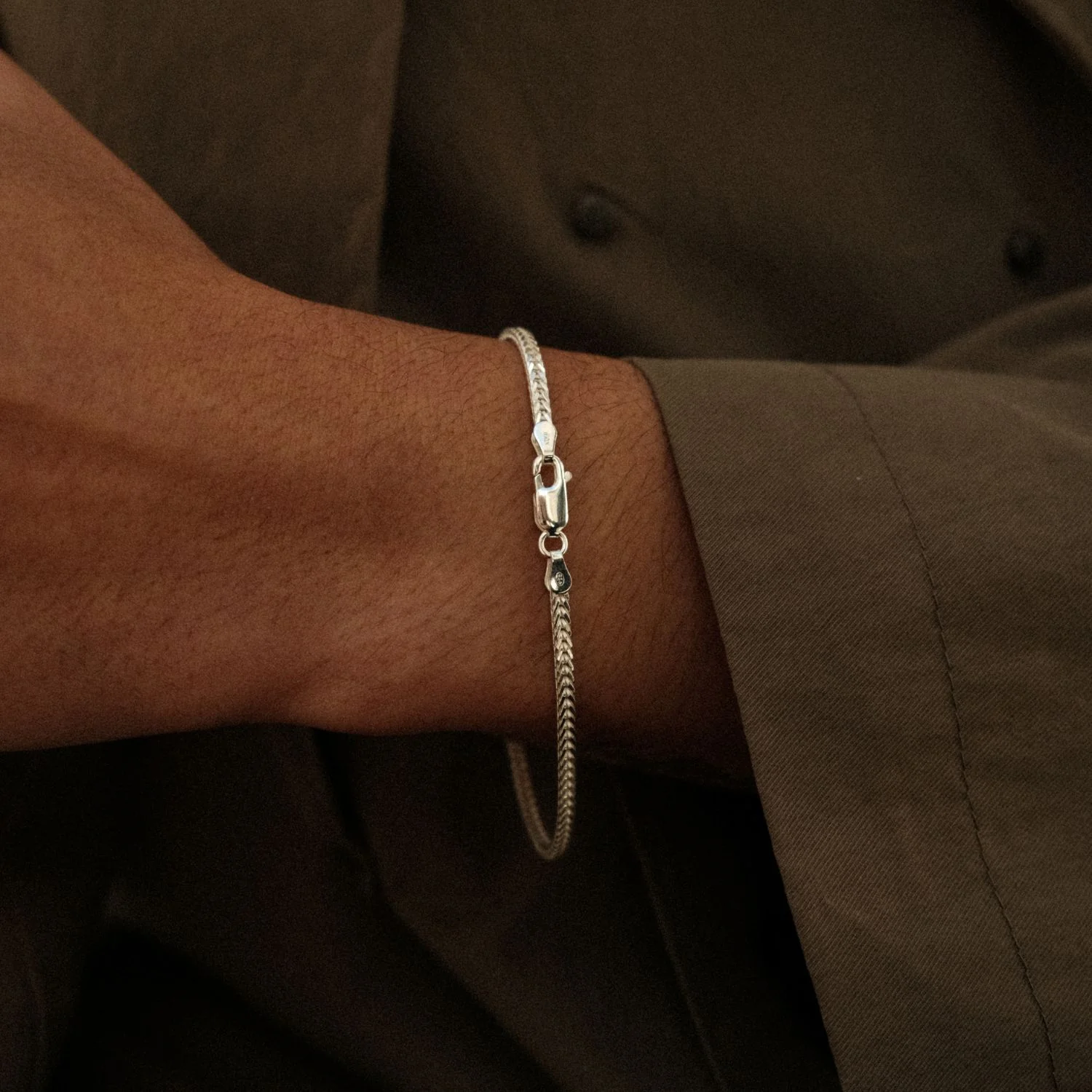 Boxy Foxtail Bracelet Silver - Image 3