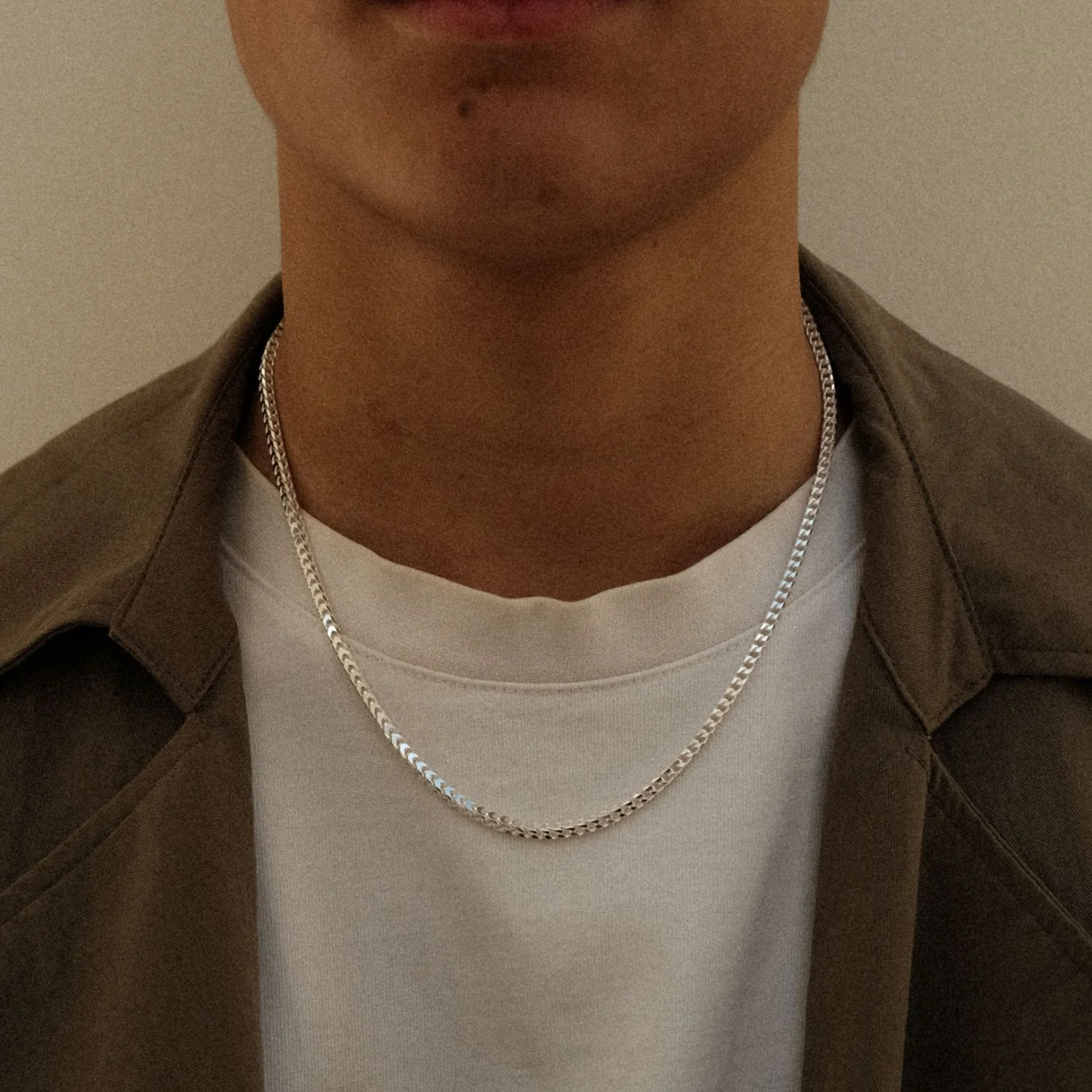 Boxy Gourmet Necklace Silver