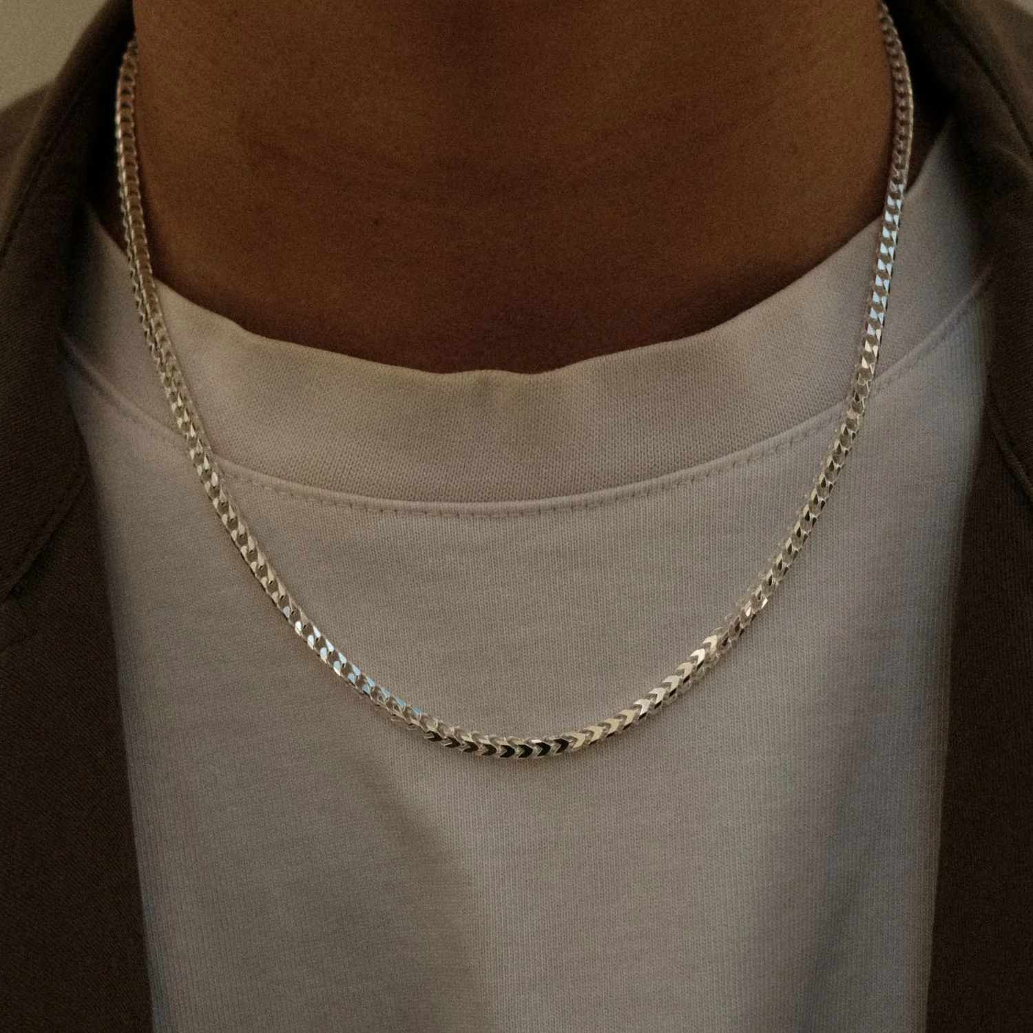 Boxy Gourmet Necklace Silver - Image 2