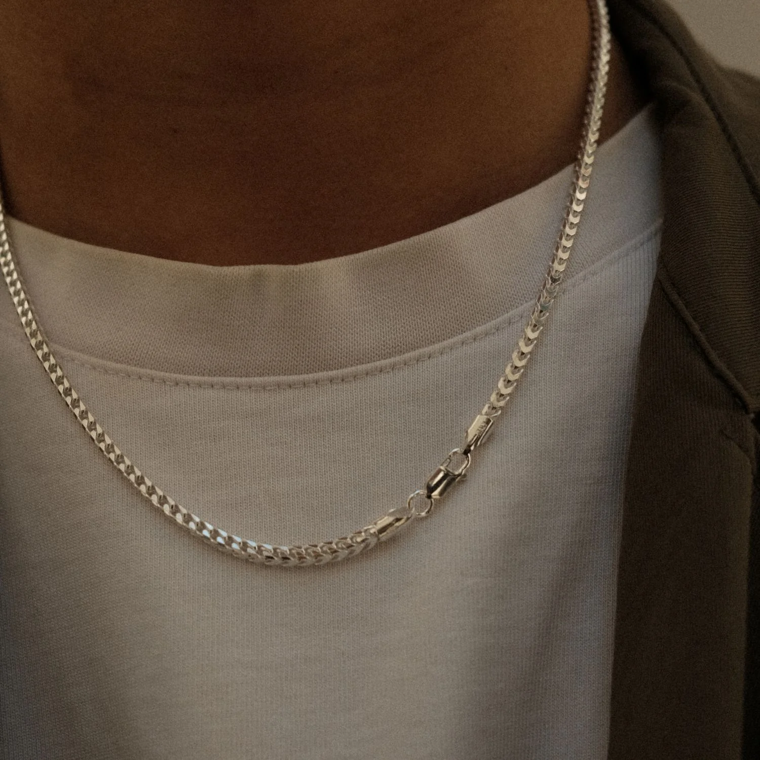 Boxy Gourmet Necklace Silver - Image 3