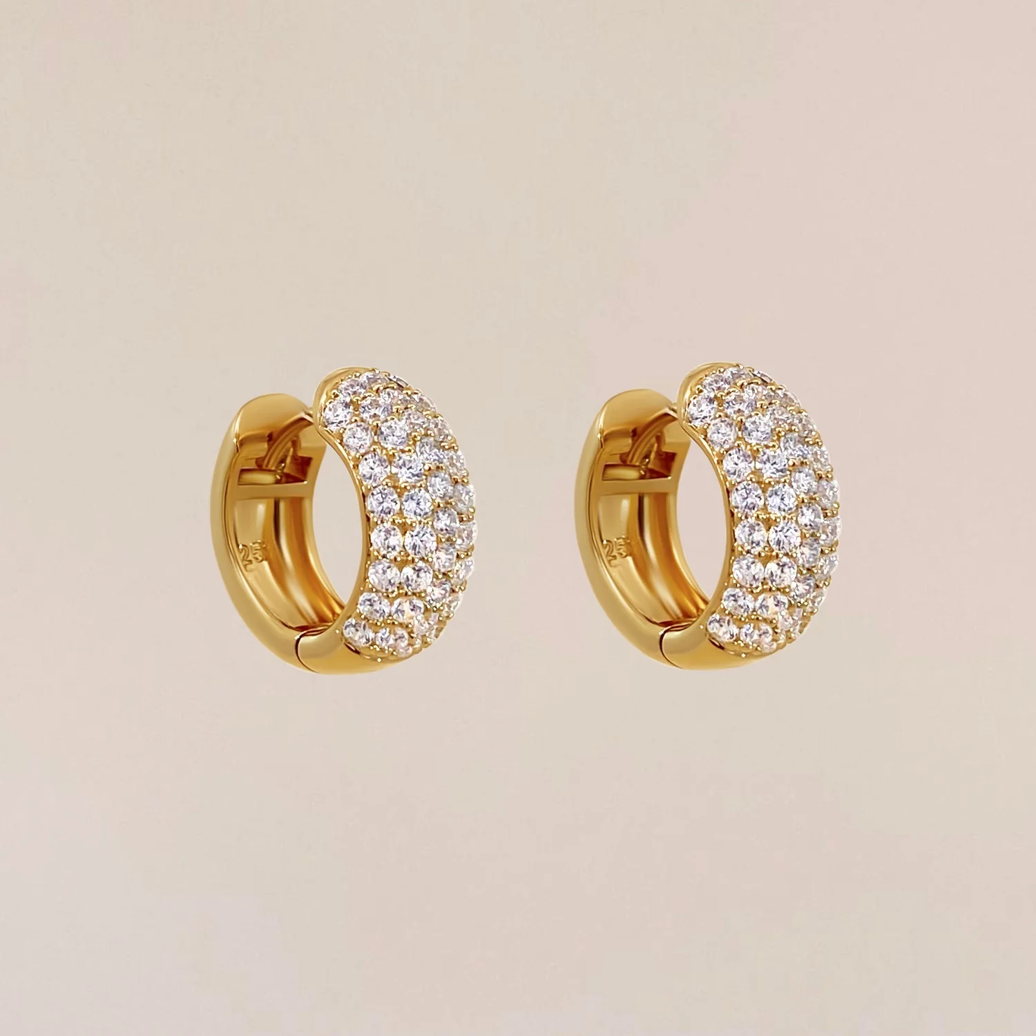 Chubby Pavé Hoops