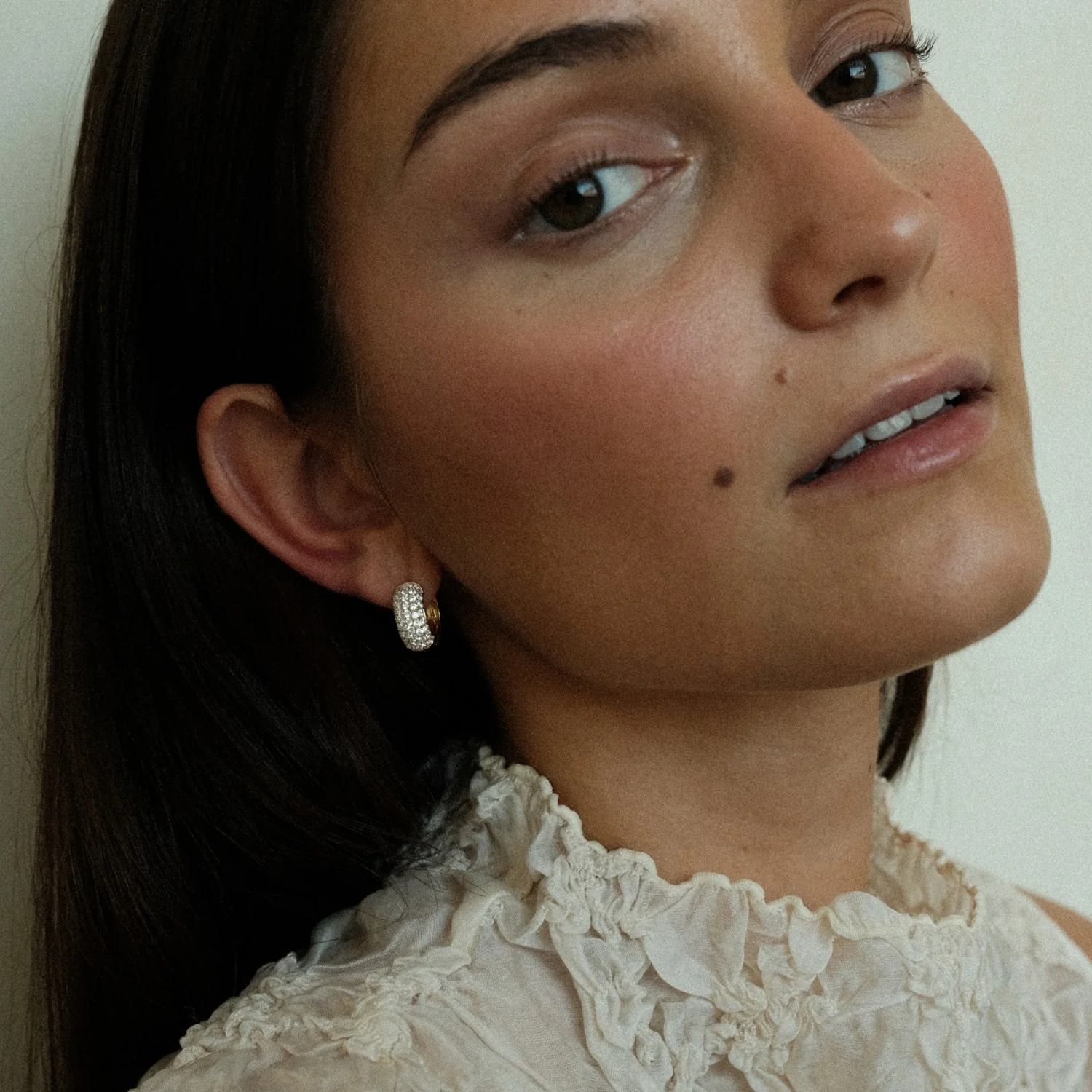 Chubby Pavé Hoops - Image 2