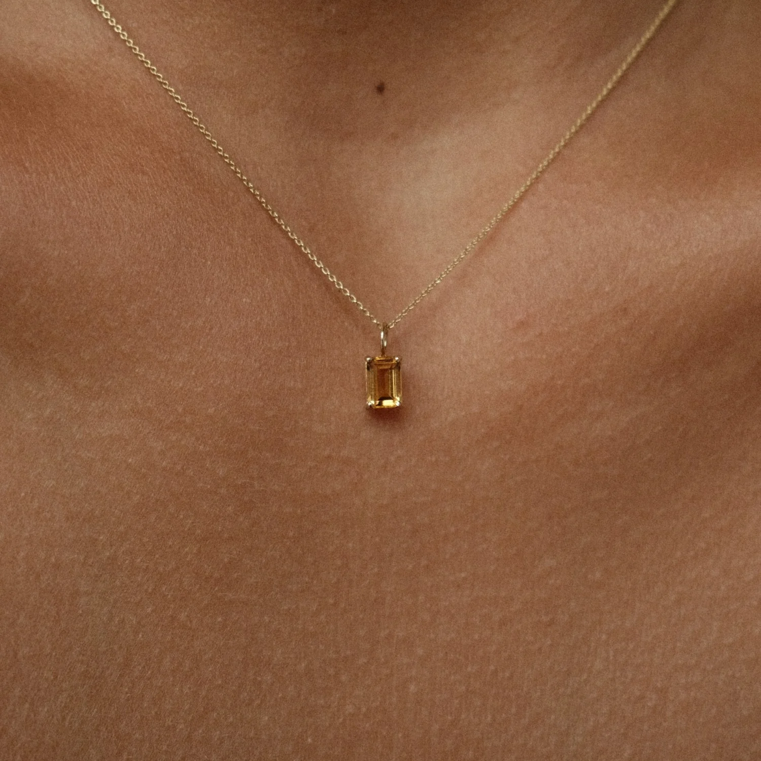 Citrine Baguette Pendant - Image 2
