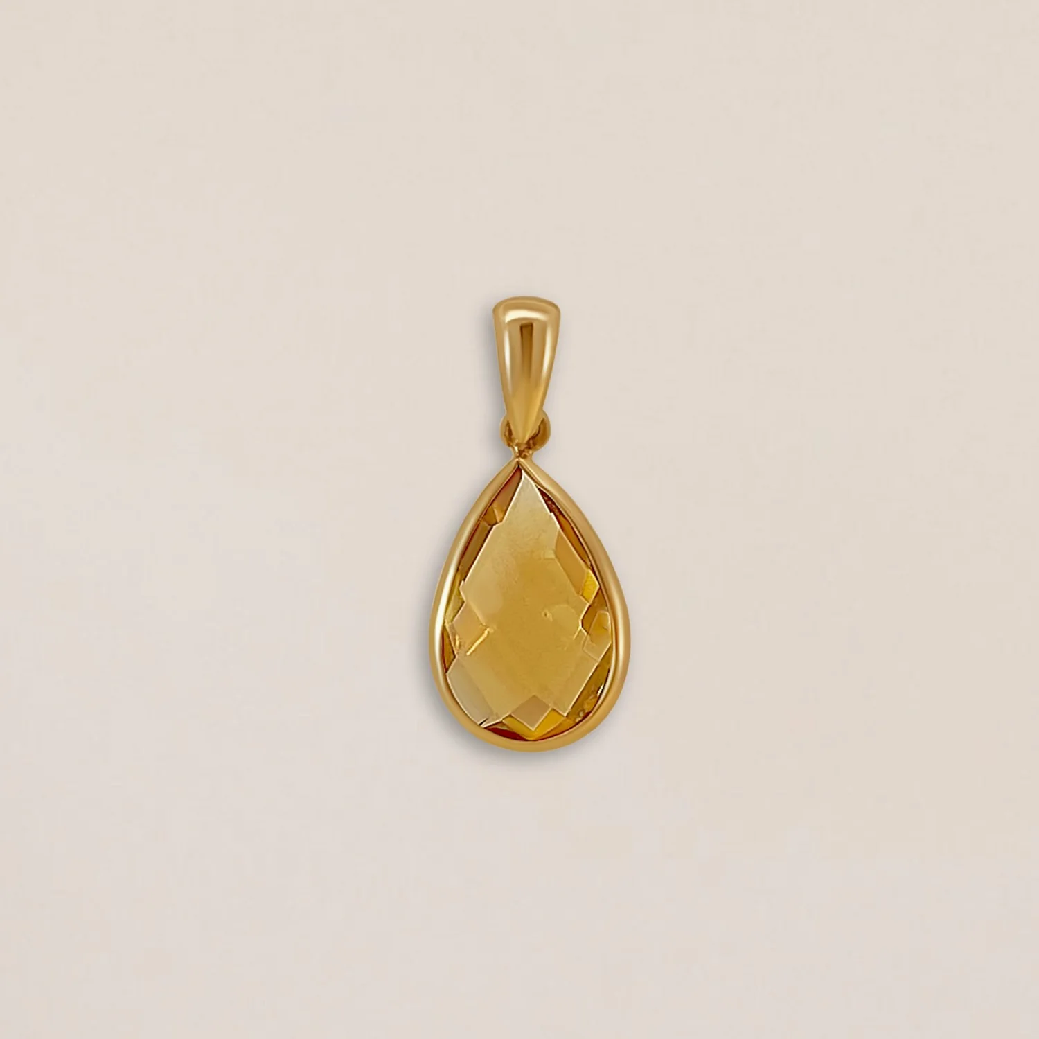 Citrine Drop Pendant