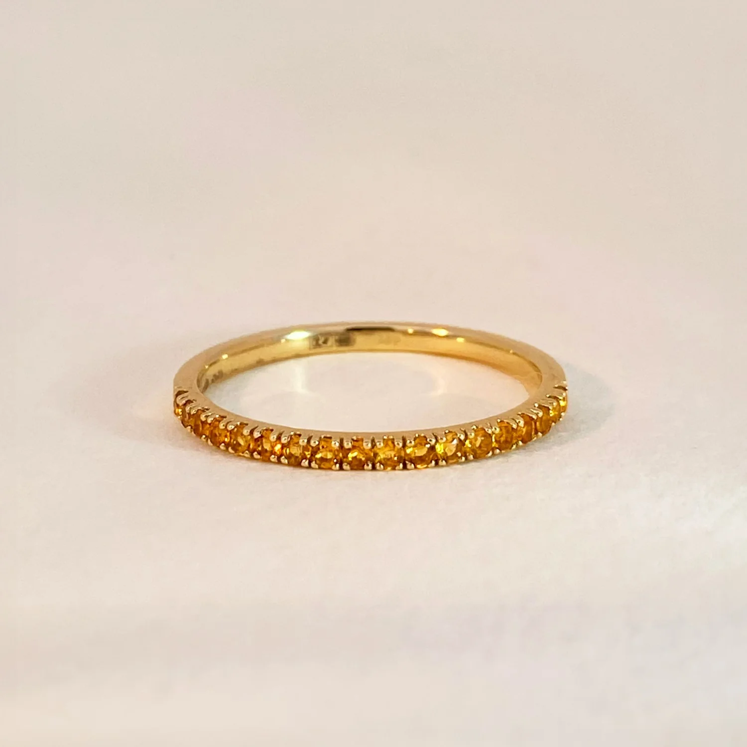 Citrine Row Ring