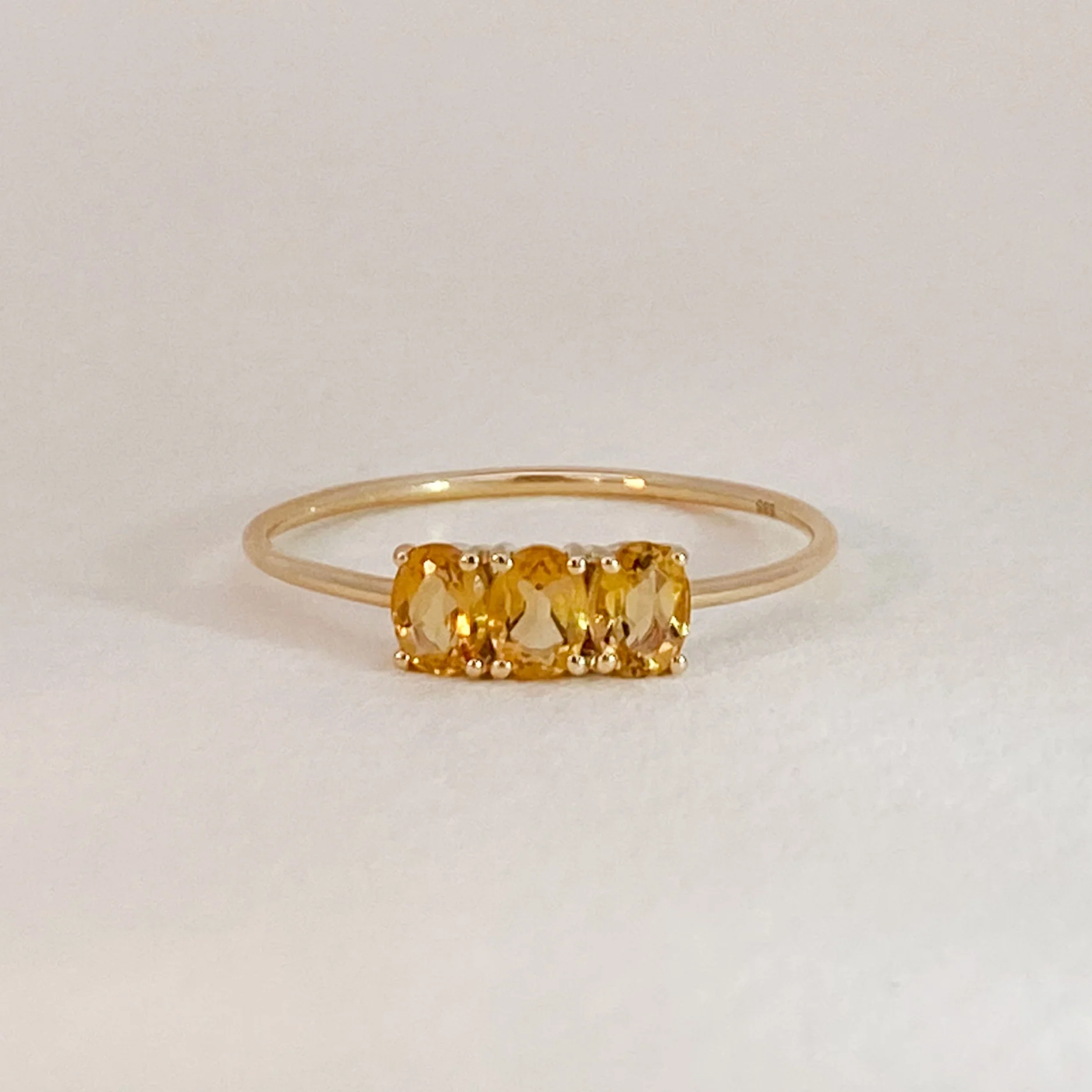 Trio Citrine Ring