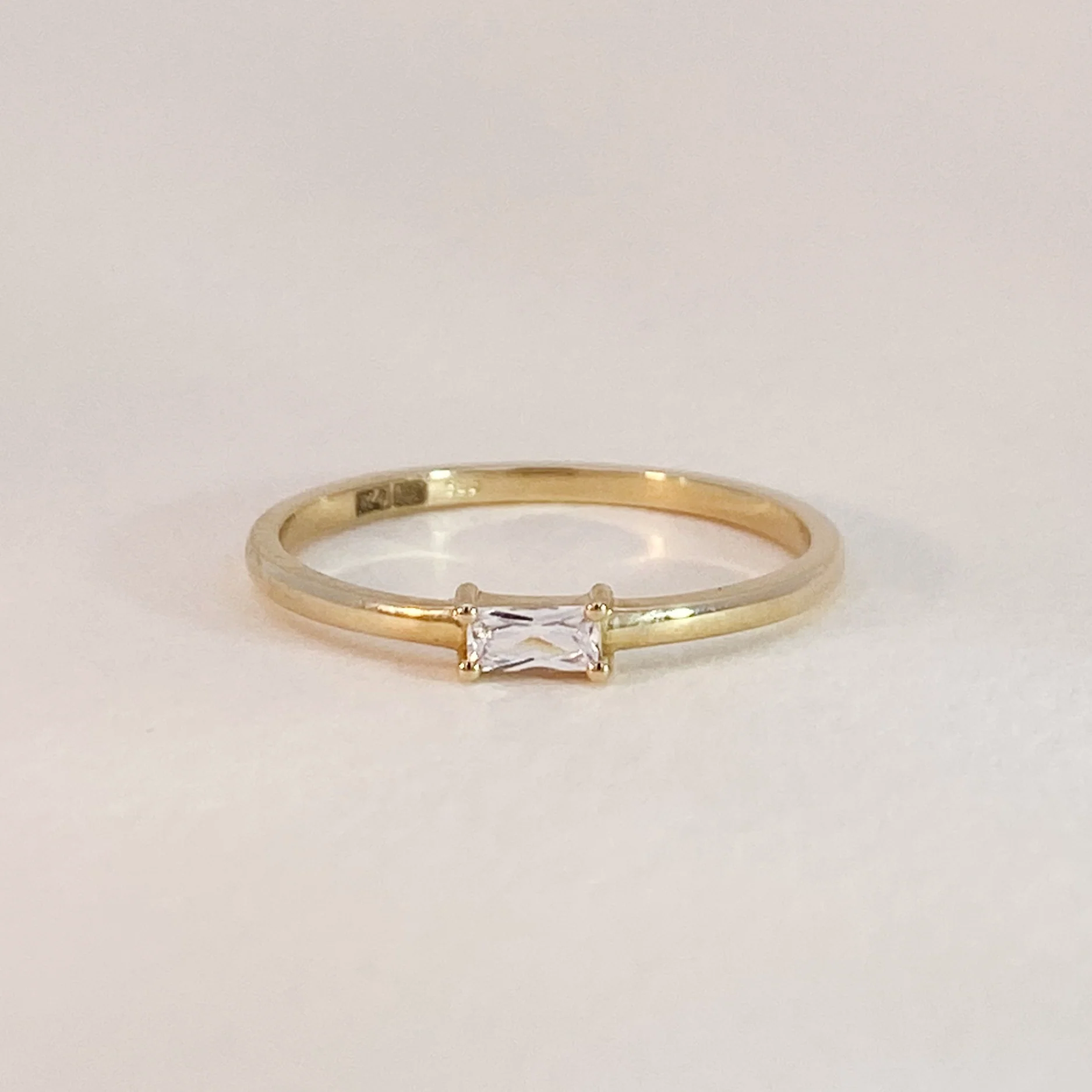 Crystal Baguette Ring