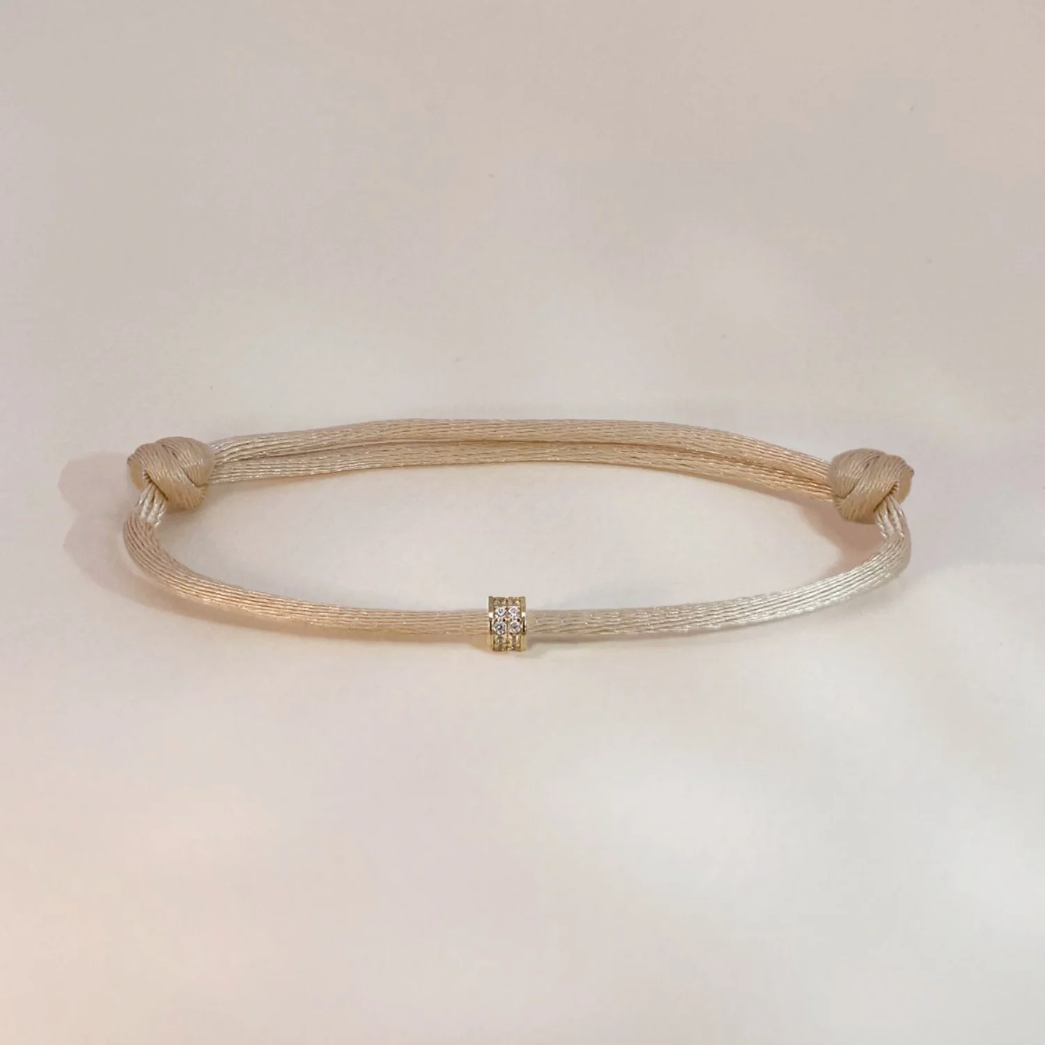 Crystal Bead Satin Bracelet