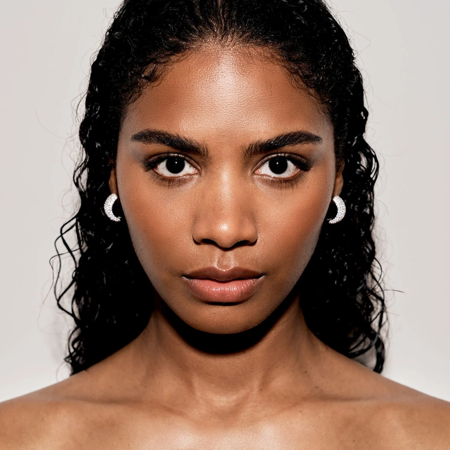 Crystal Extra Chubby Hoops