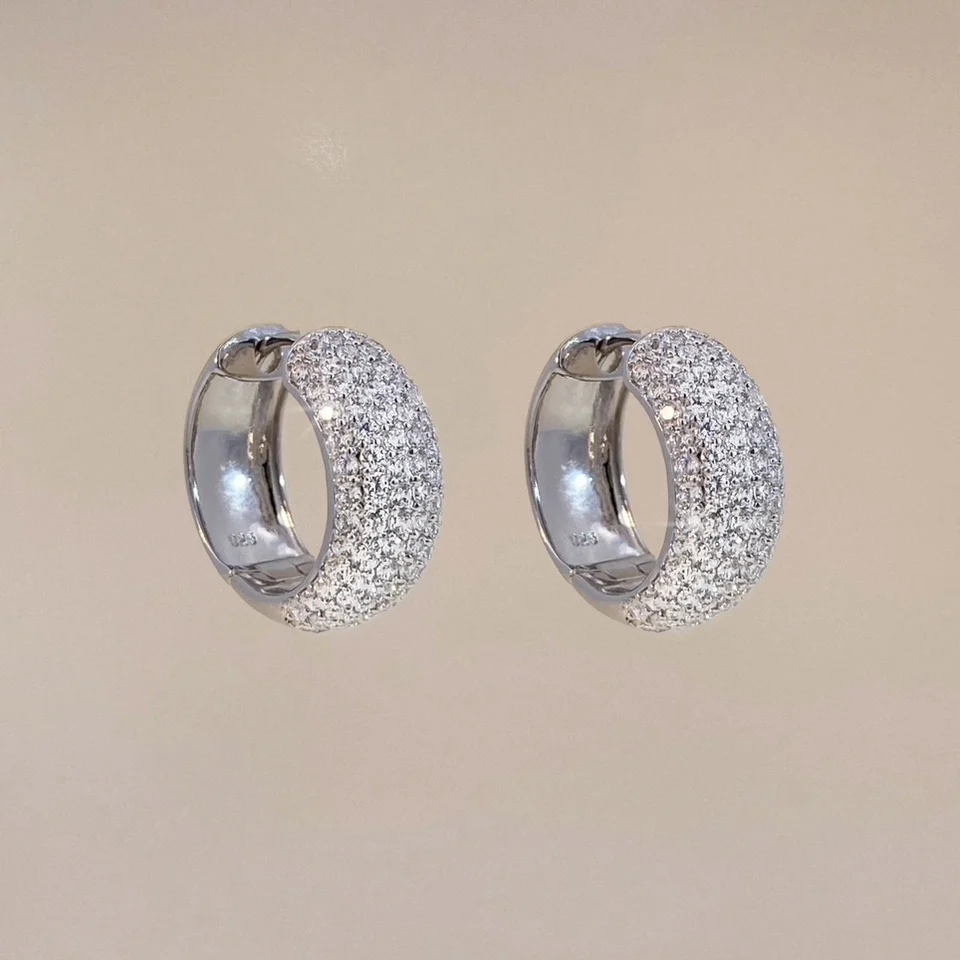 Crystal Extra Chubby Hoops - Image 2