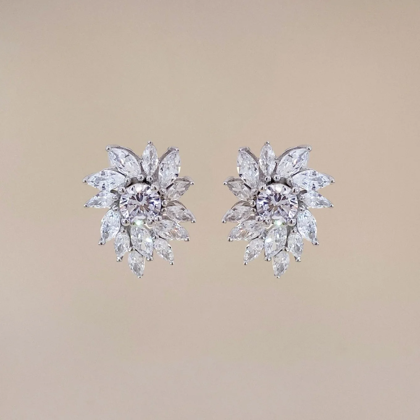 Crystal Floral Studs