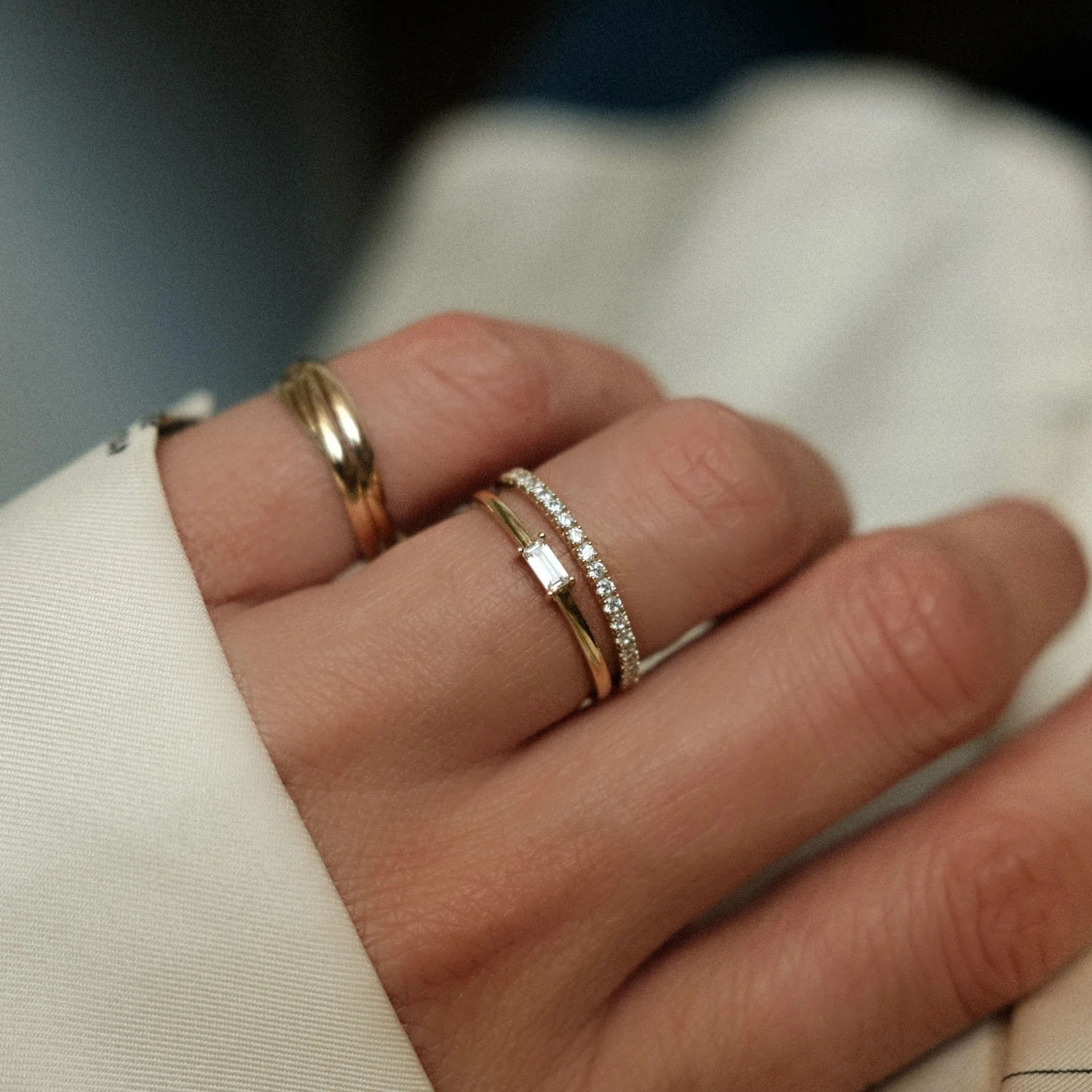 Crystal Row Ring - Image 2