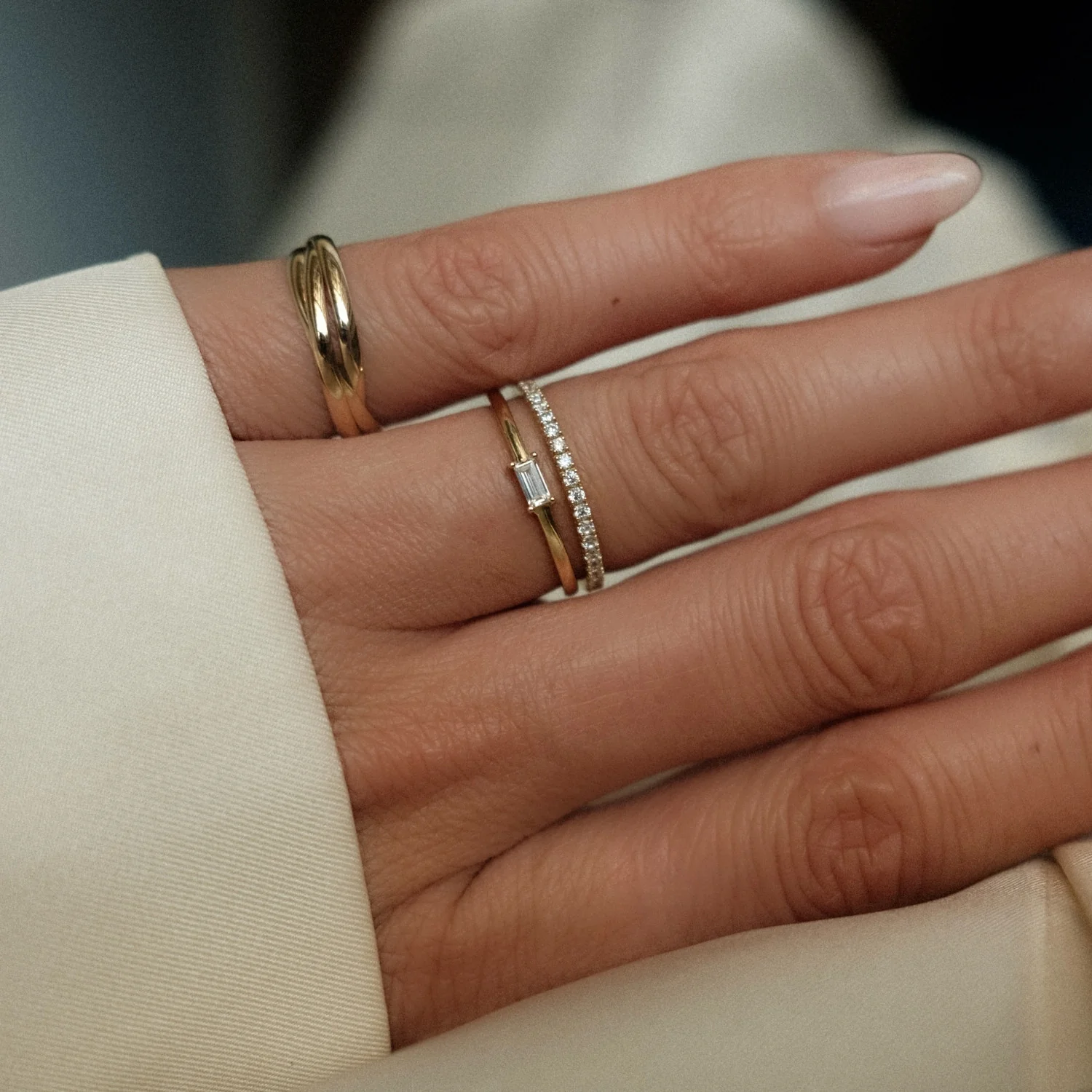 Crystal Row Ring - Image 4
