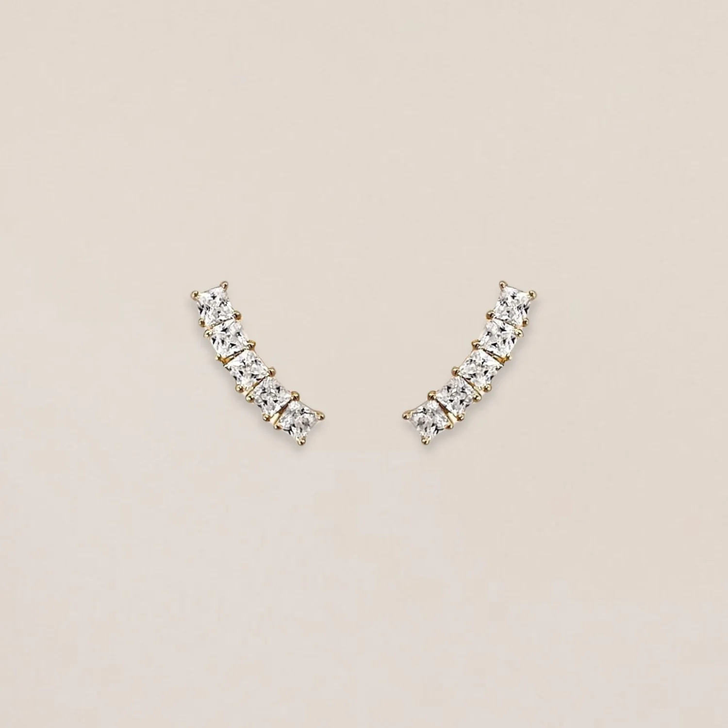 Curved Crystal Studs