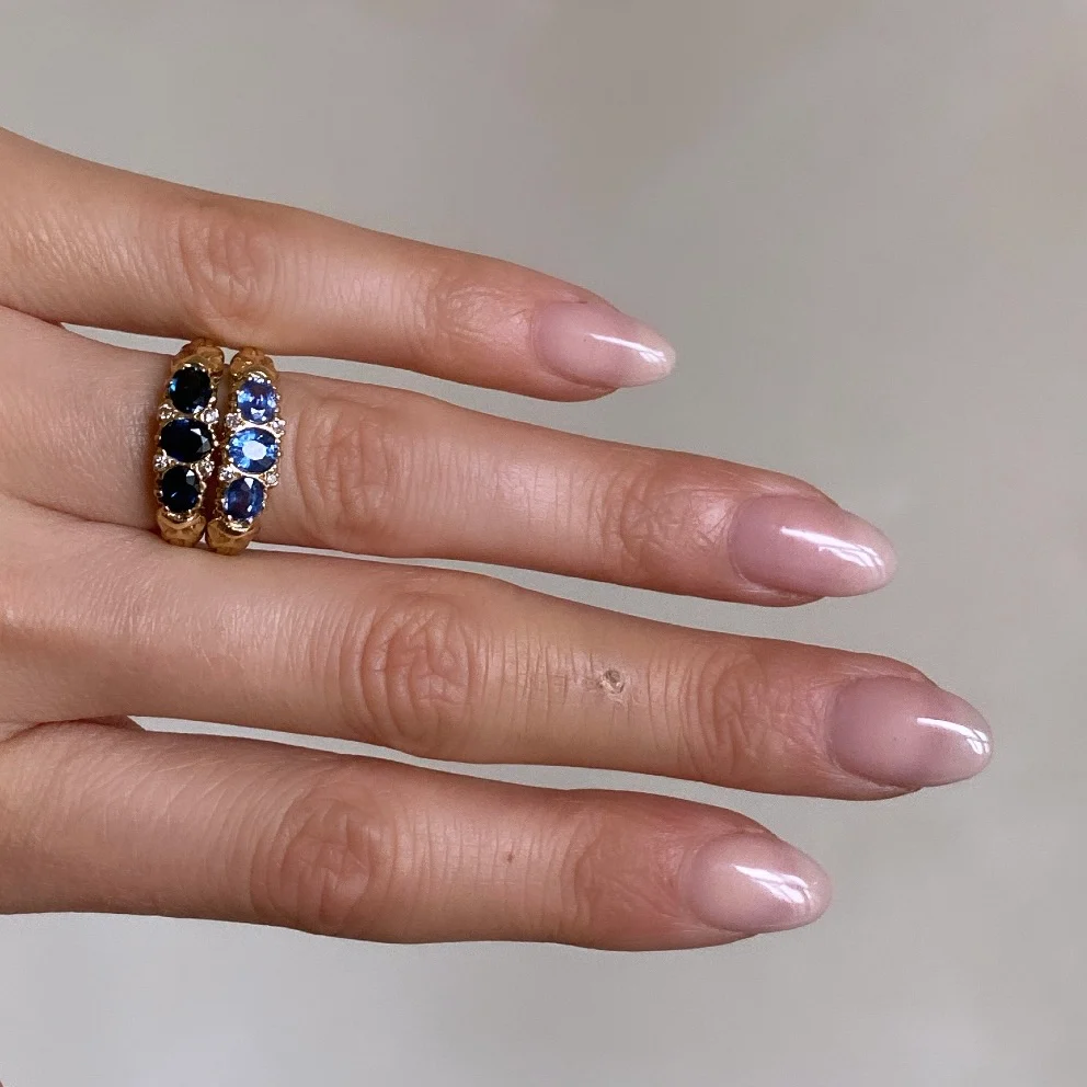 Deep Sapphire Trio Ring - Image 6