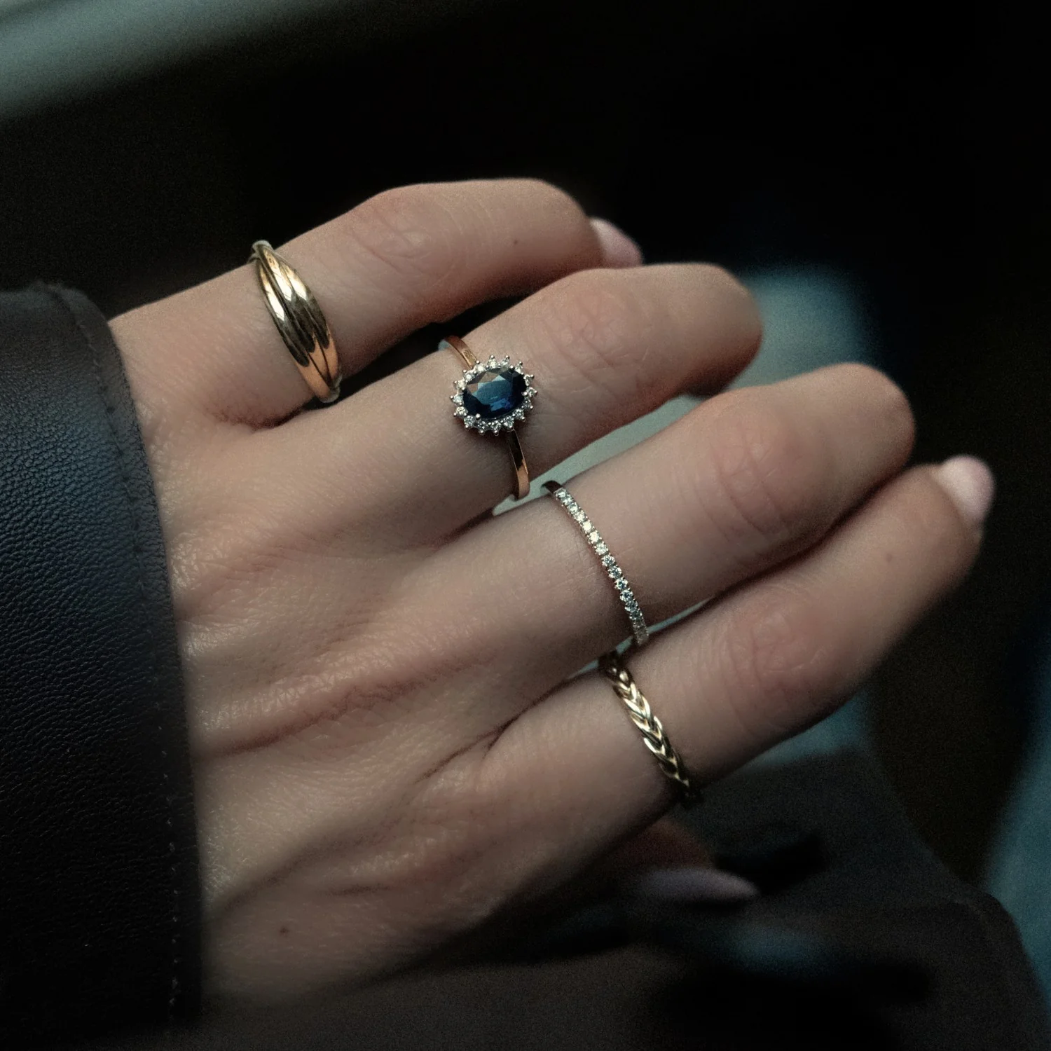 Delicate Diamond Row Ring - Image 4