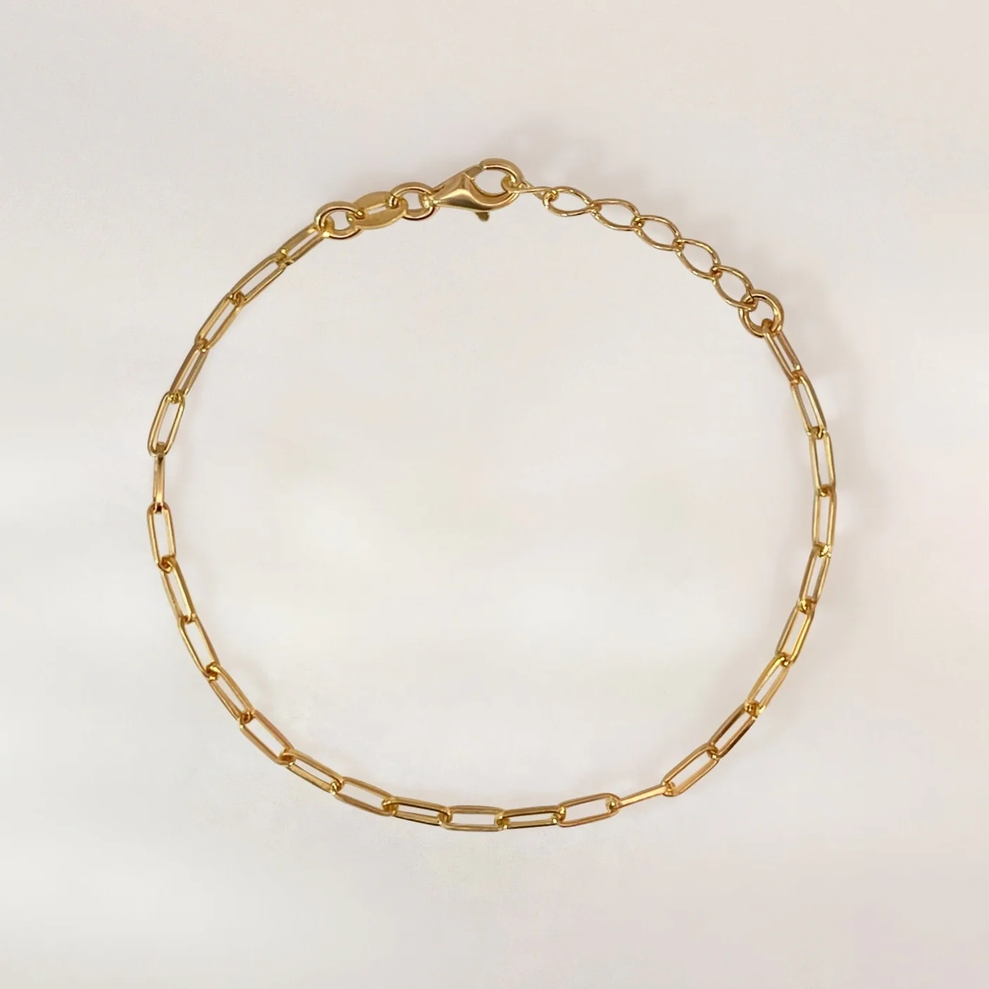 Delicate Paperclip Link Bracelet