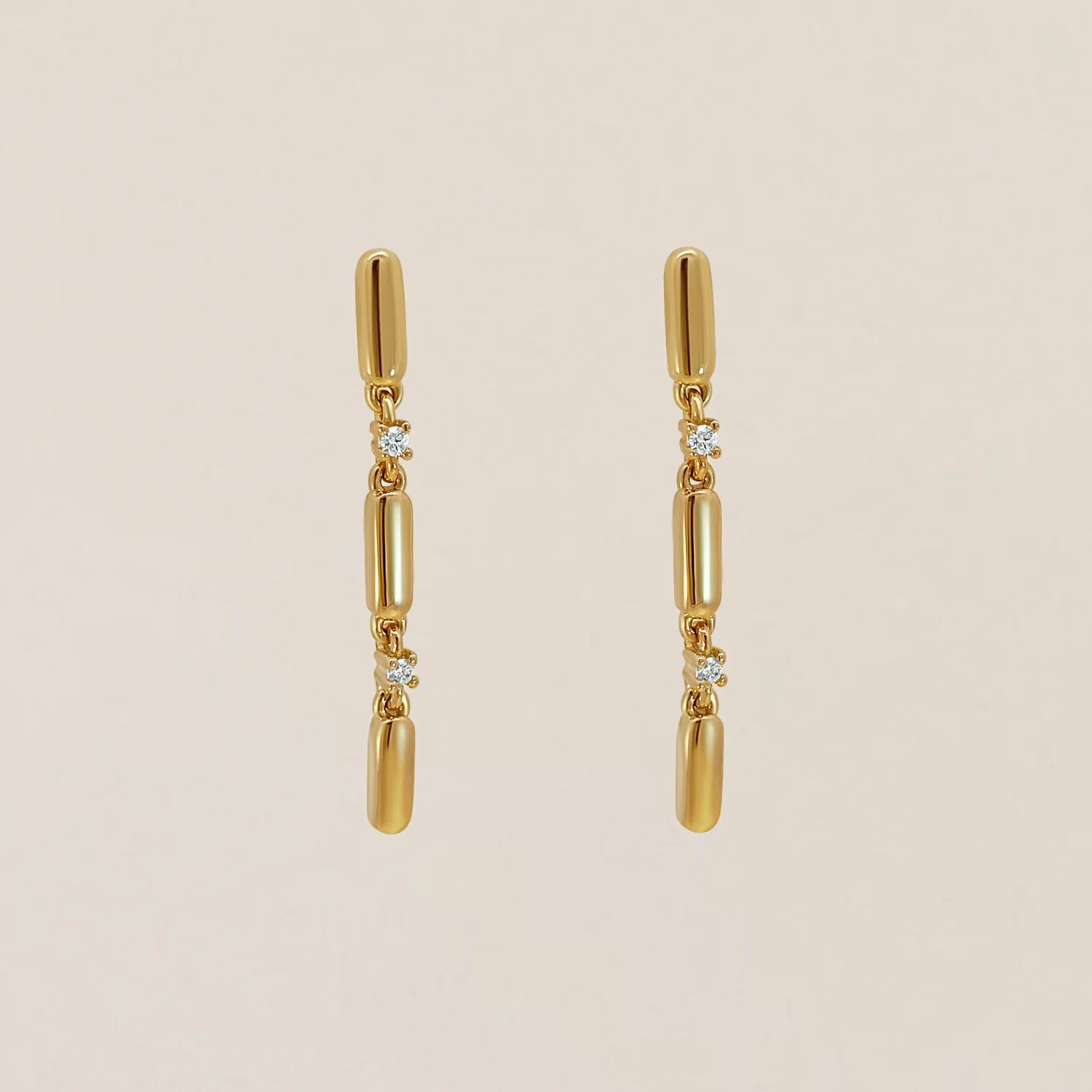 Diamond Bar Earrings