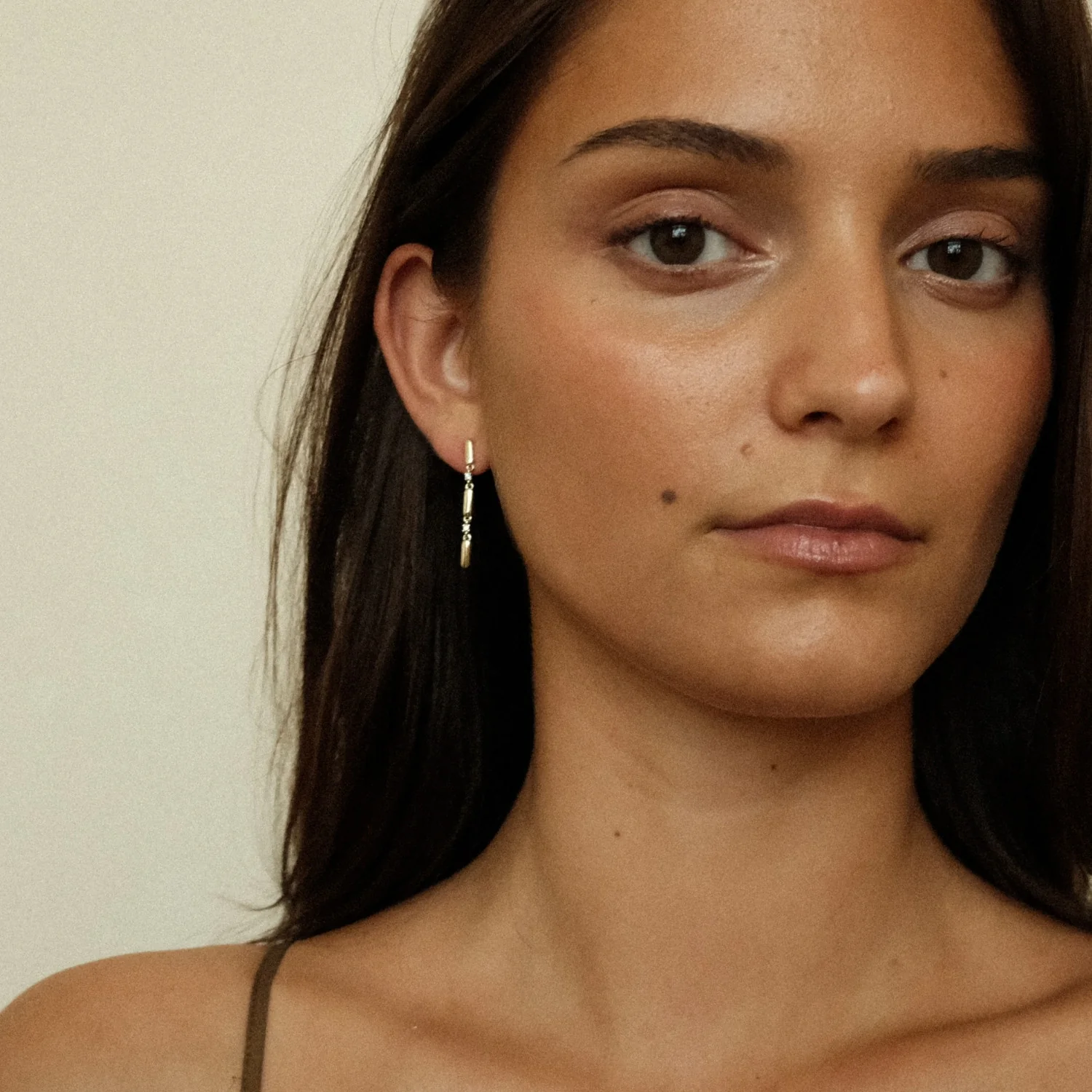 Diamond Bar Earrings - Image 4