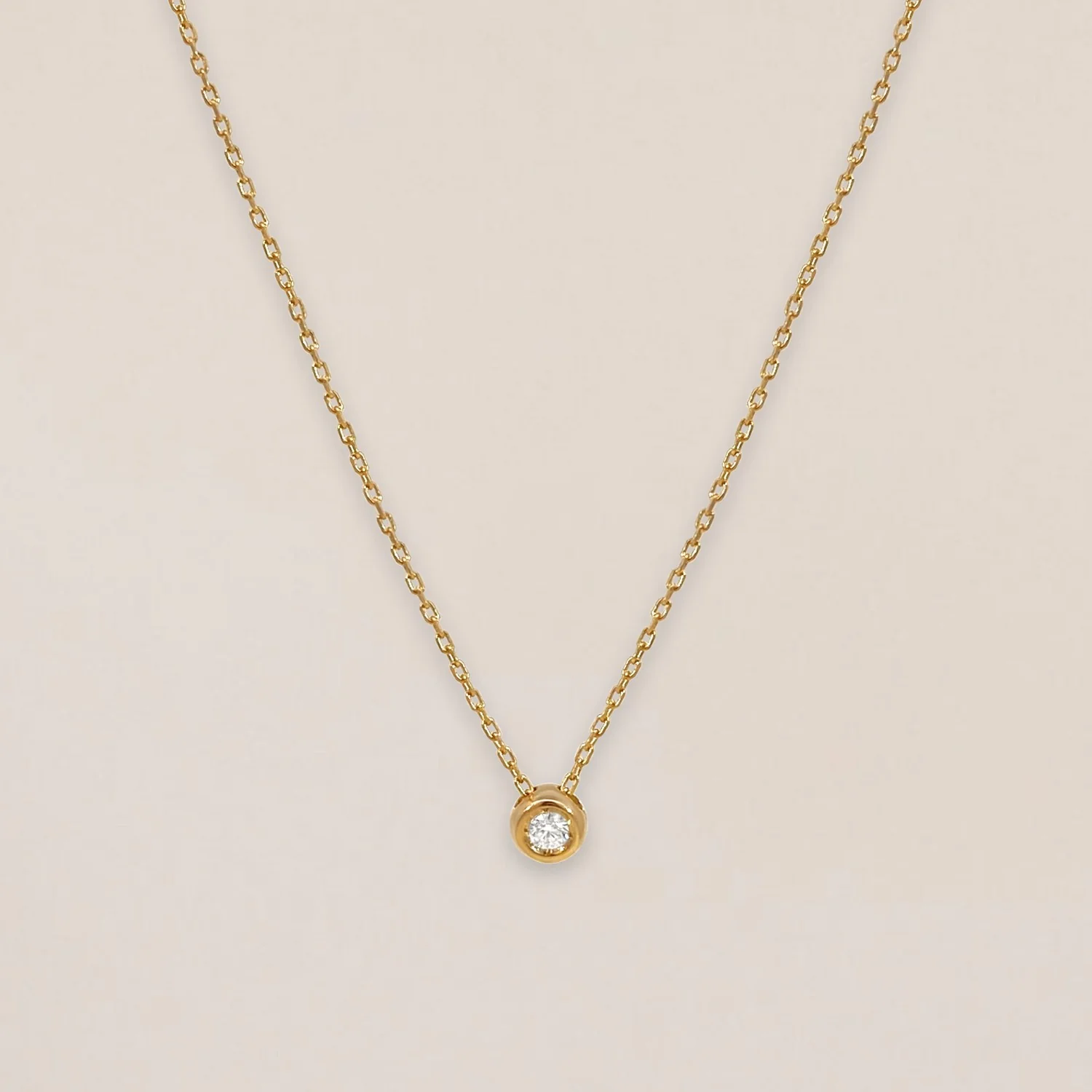 Diamond Bezel Necklace
