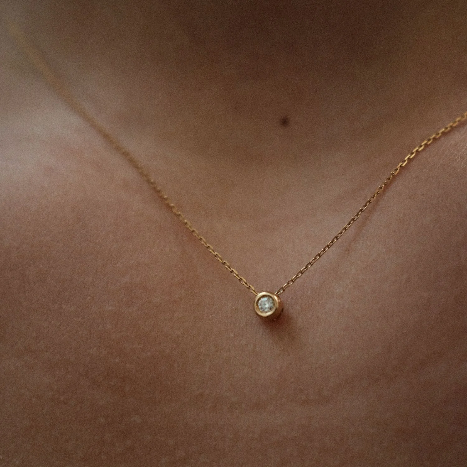 Diamond Bezel Necklace - Image 4