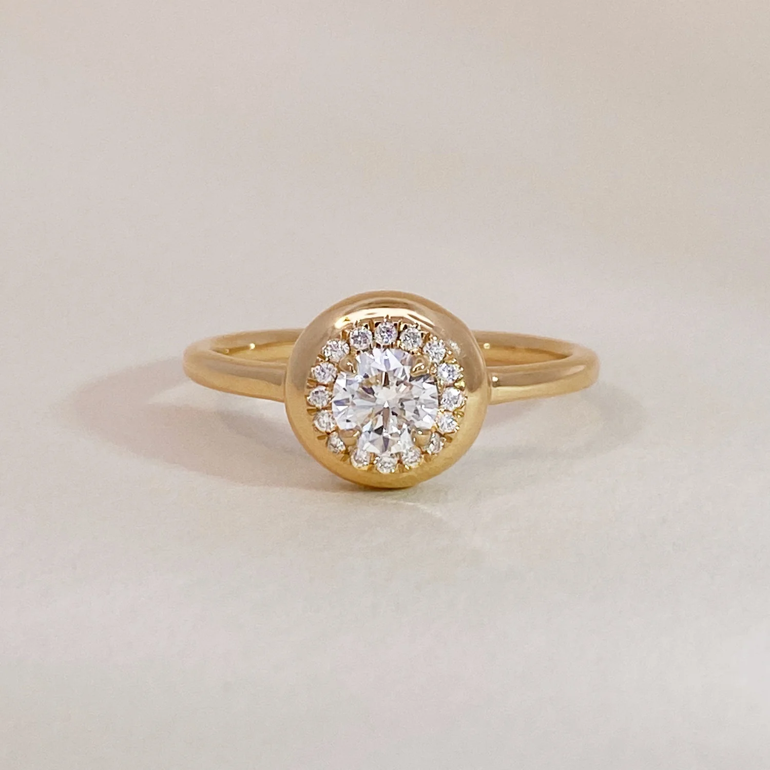 Diamond Button Ring