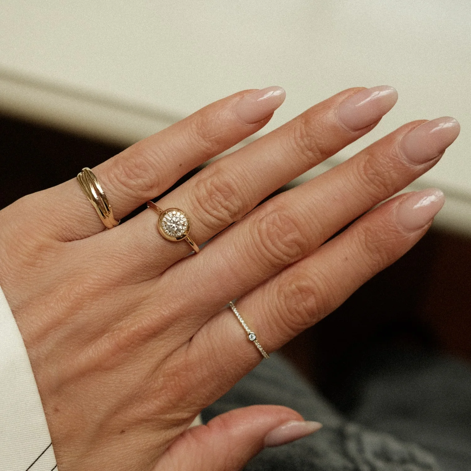 Diamond Button Ring - Image 6