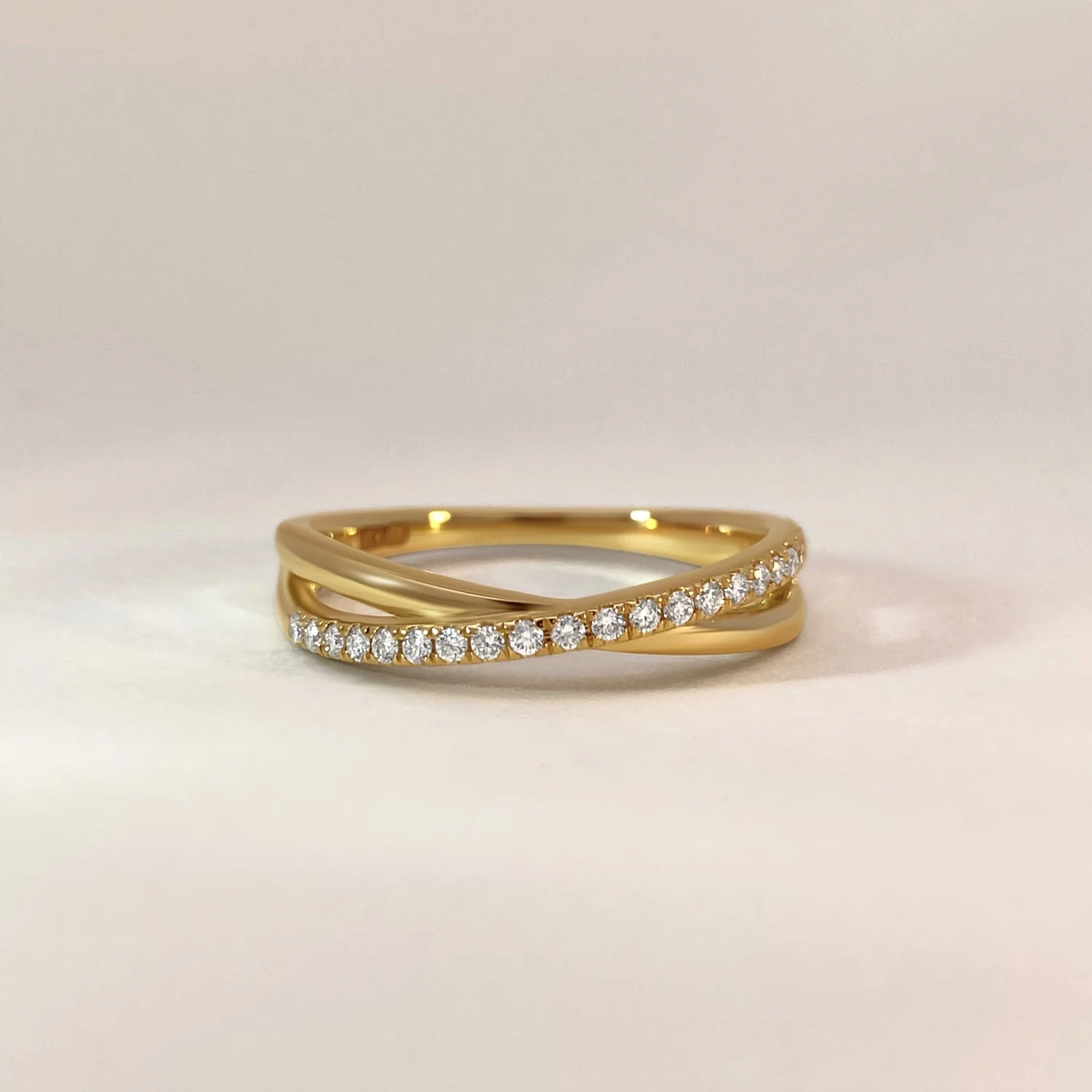 Diamond Crossover Ring