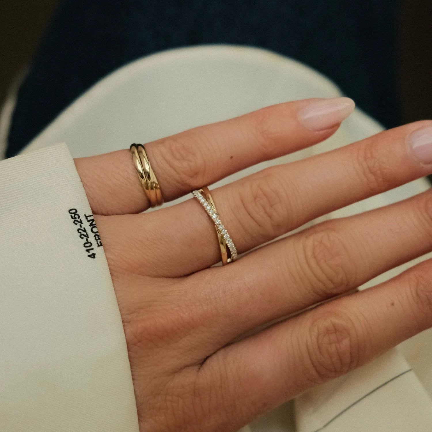 Diamond Crossover Ring - Image 4